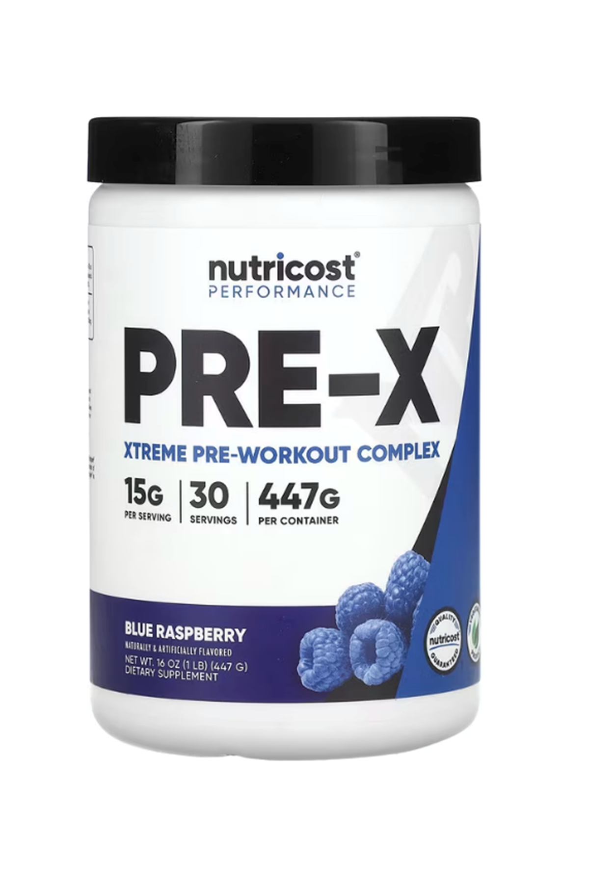 Nutricost Performance PRE-X, Xtreme Pre-Workout Complex, Blue Raspberry 447 gr.Usa Menşei.45.