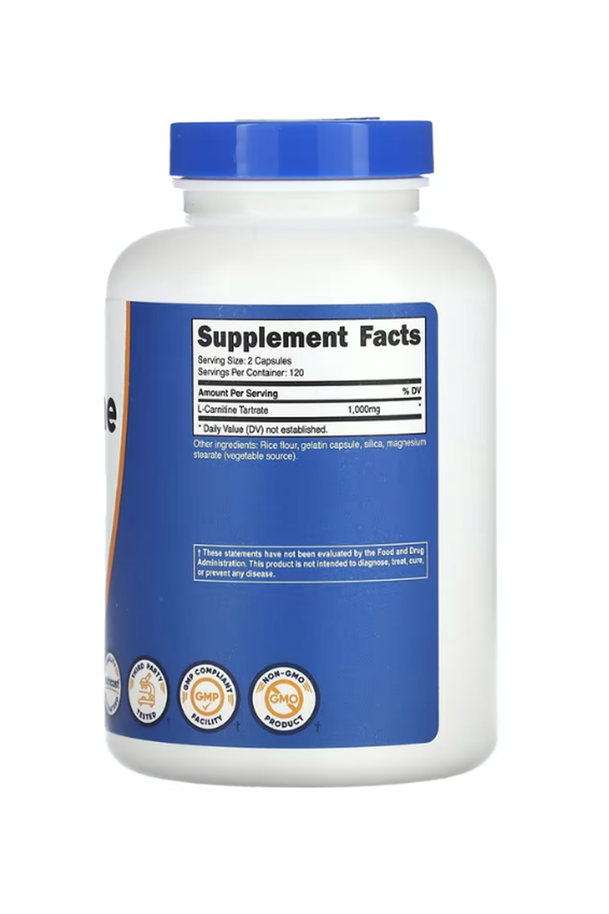 Nutricost, L-Carnitine Tartrate, 1,000 mg, 240 Capsul.Abd Menşei.43.