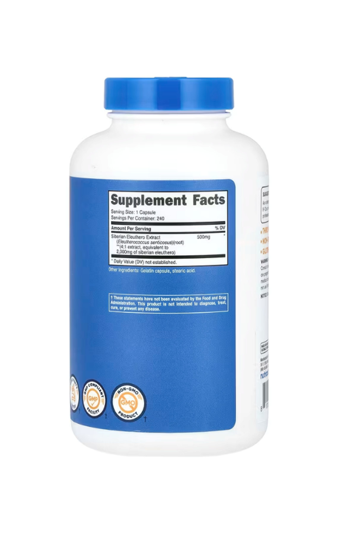 Nutricost, Siberian Eleuthero, 2,000 mg, 240 Capsul.Usa Menşei.39.