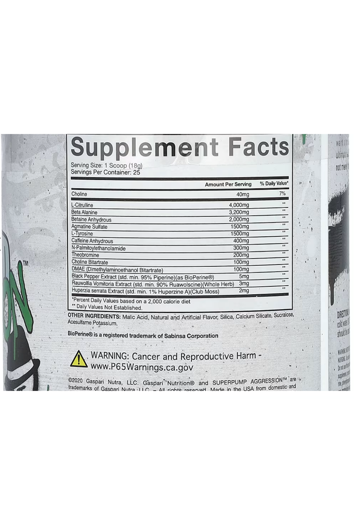 Gaspari Nutrition SuperPump Aggression Pre-Workout: 25 Servings. Usa Menşei.49.