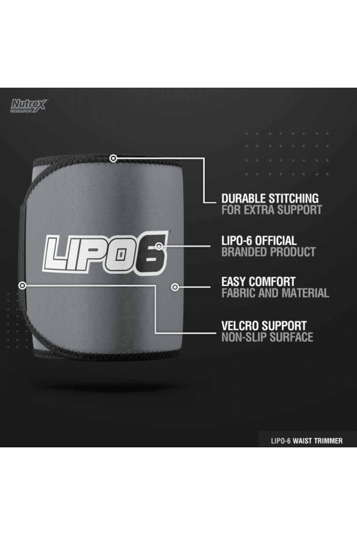 Nutrex Lipo-6 Defining Gel + Nutrex Belt Thermogenic Fat Burner USA Version.56.