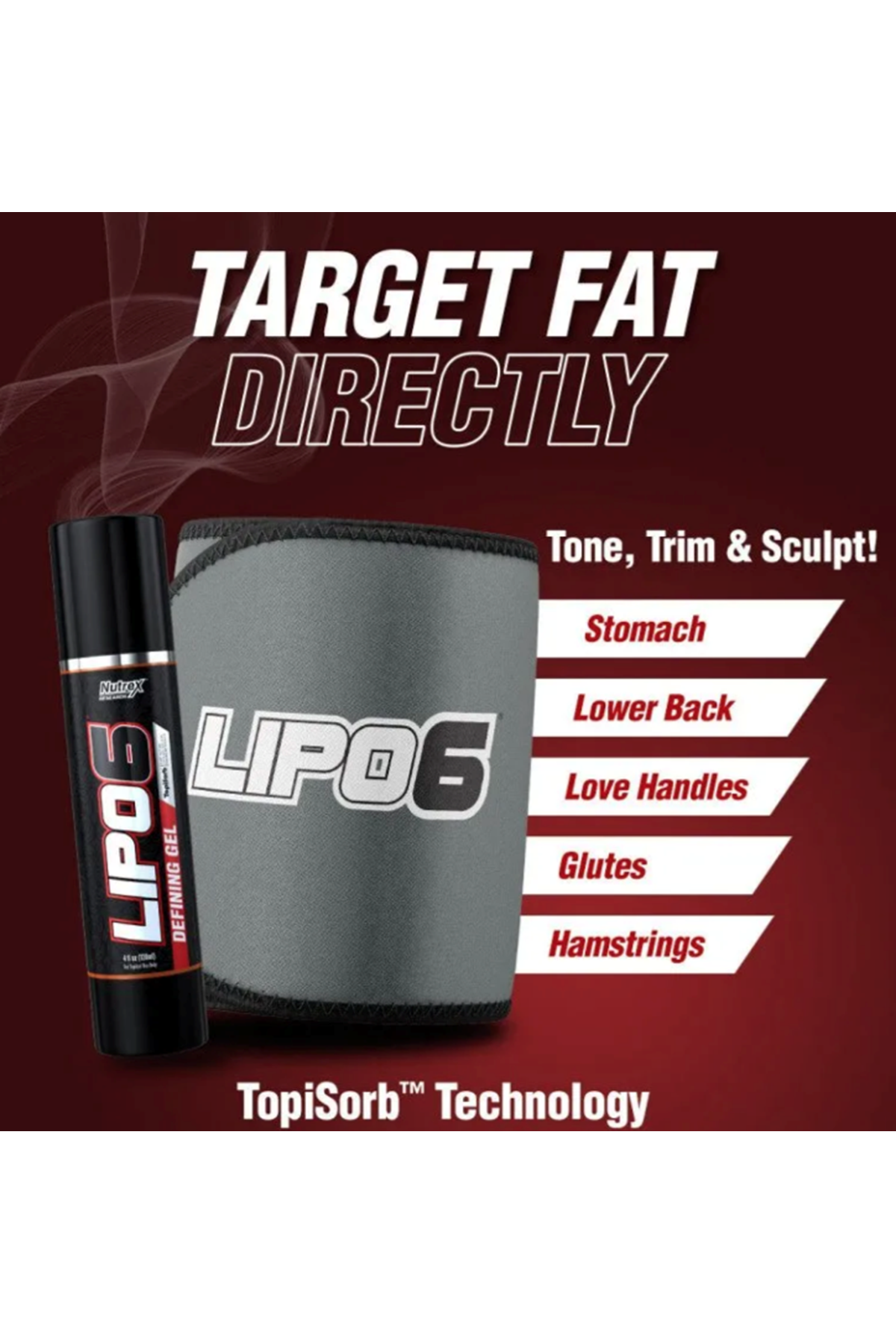 Nutrex Lipo-6 Defining Gel + Nutrex Belt Thermogenic Fat Burner USA Version.56.