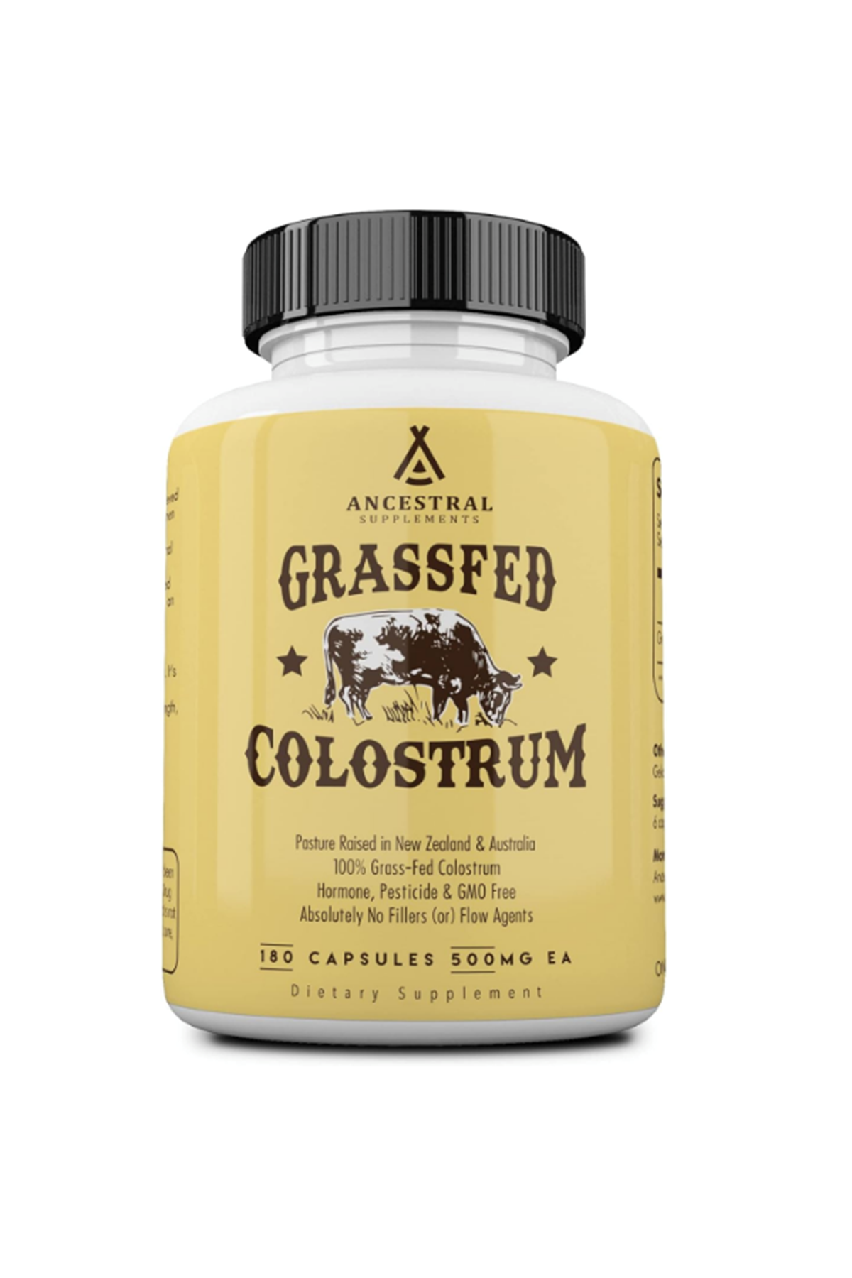 Ancestral Supplements Grass Fed Beef Colostrum  3000mg  180 Capsules.Abd Menşei.95.