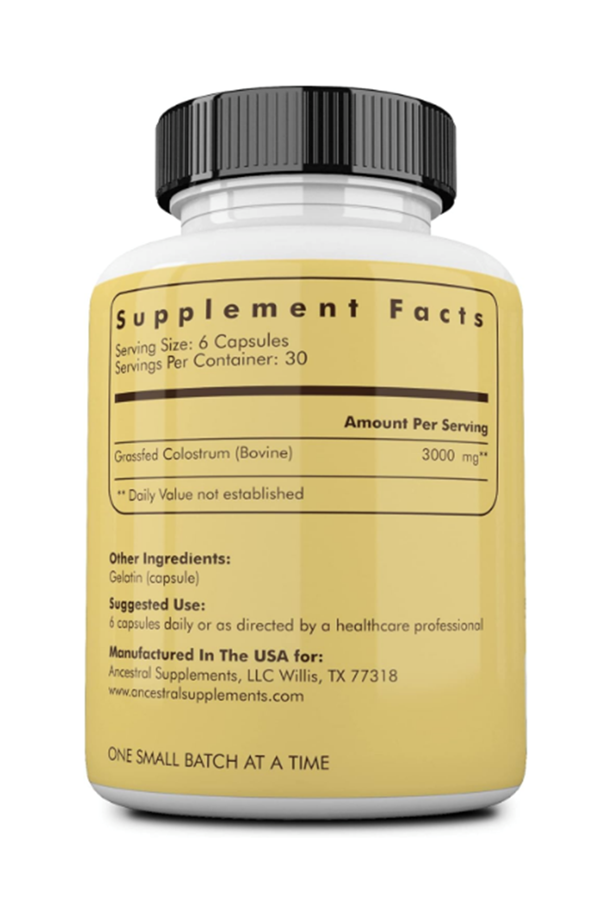 Ancestral Supplements Grass Fed Beef Colostrum  3000mg  180 Capsules.Abd Menşei.95.