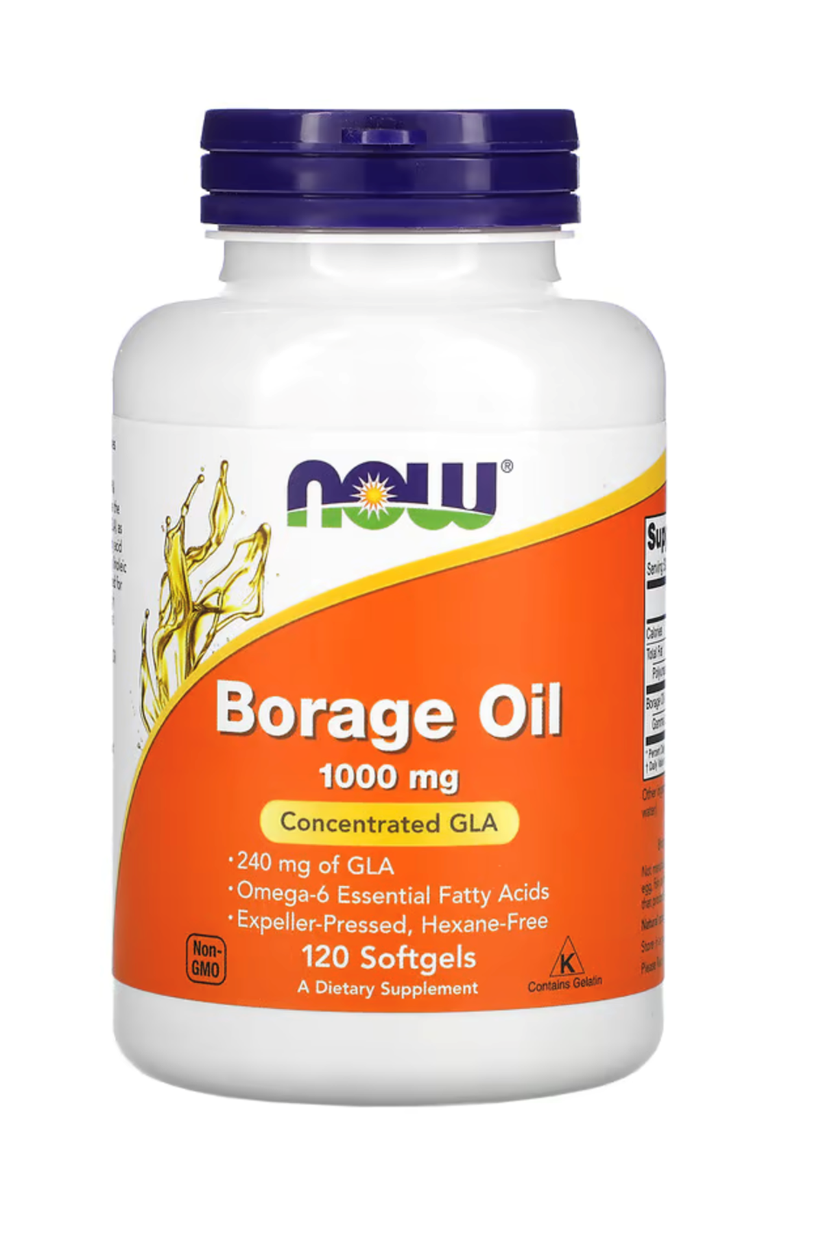NOW Foods  Borage Oil  1000 mg, 120 Softgels.Usa Menşei.45.