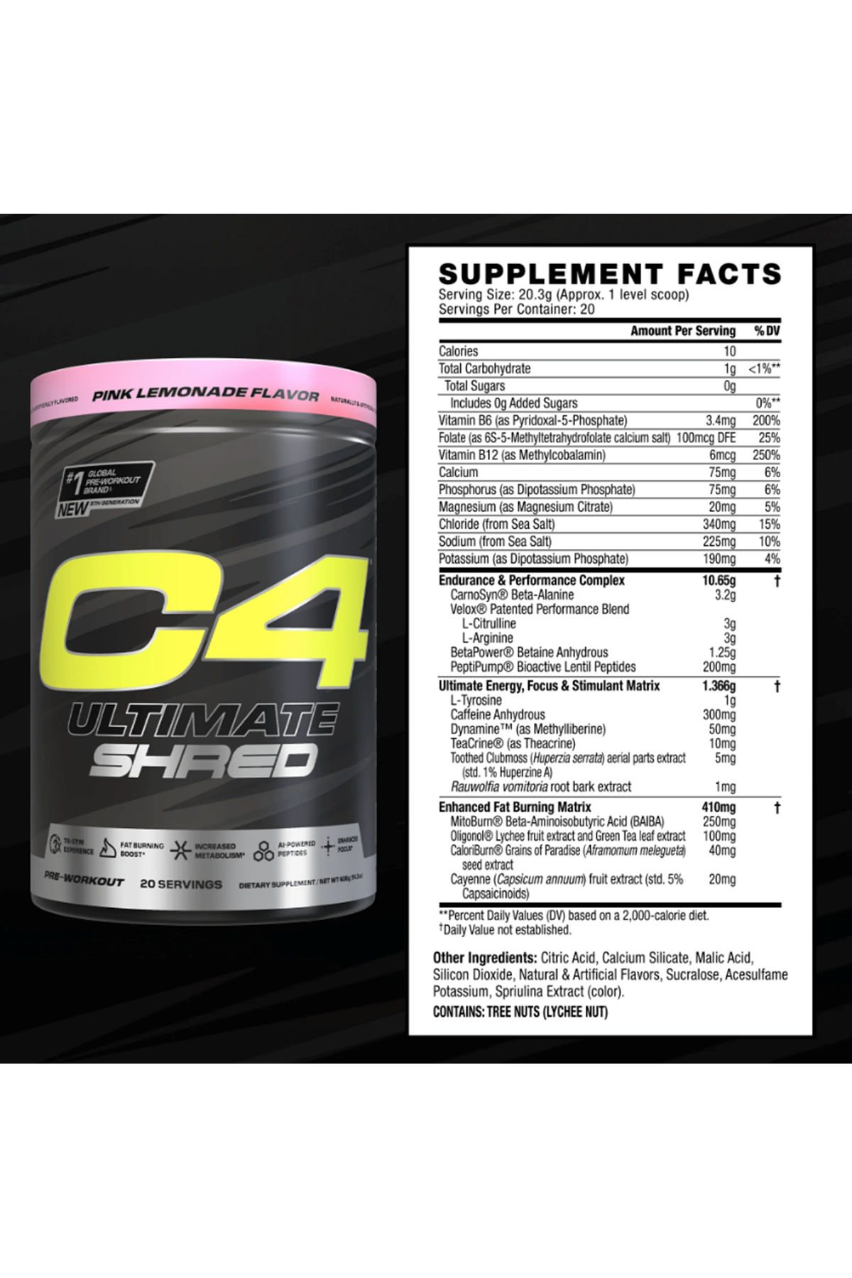 Cellucor C4 Ultimate Shred Pre-Workout Powder 406gr.Usa Versiondur.Avrupa Değil.68.