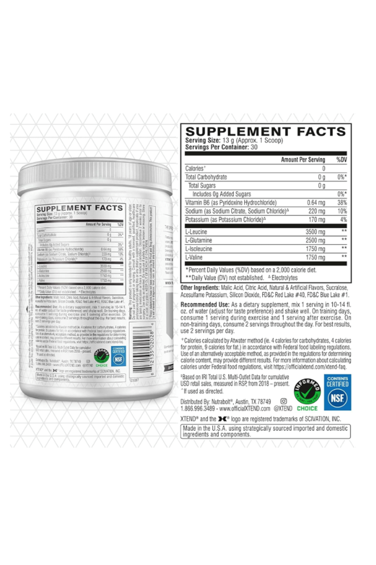 Xtend, The Original 7G BCAA, (405 gr).Avrupa İçerik Değildir.USA İçeriktir.47.