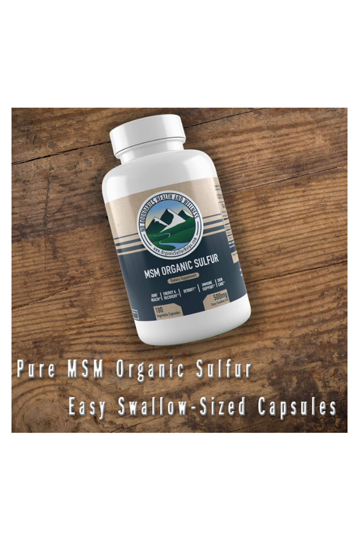 Organic Sulfur Supplement MSM Organic Sulfur 500mg 180 Vegetable Capsul.Usa Menşei.47.