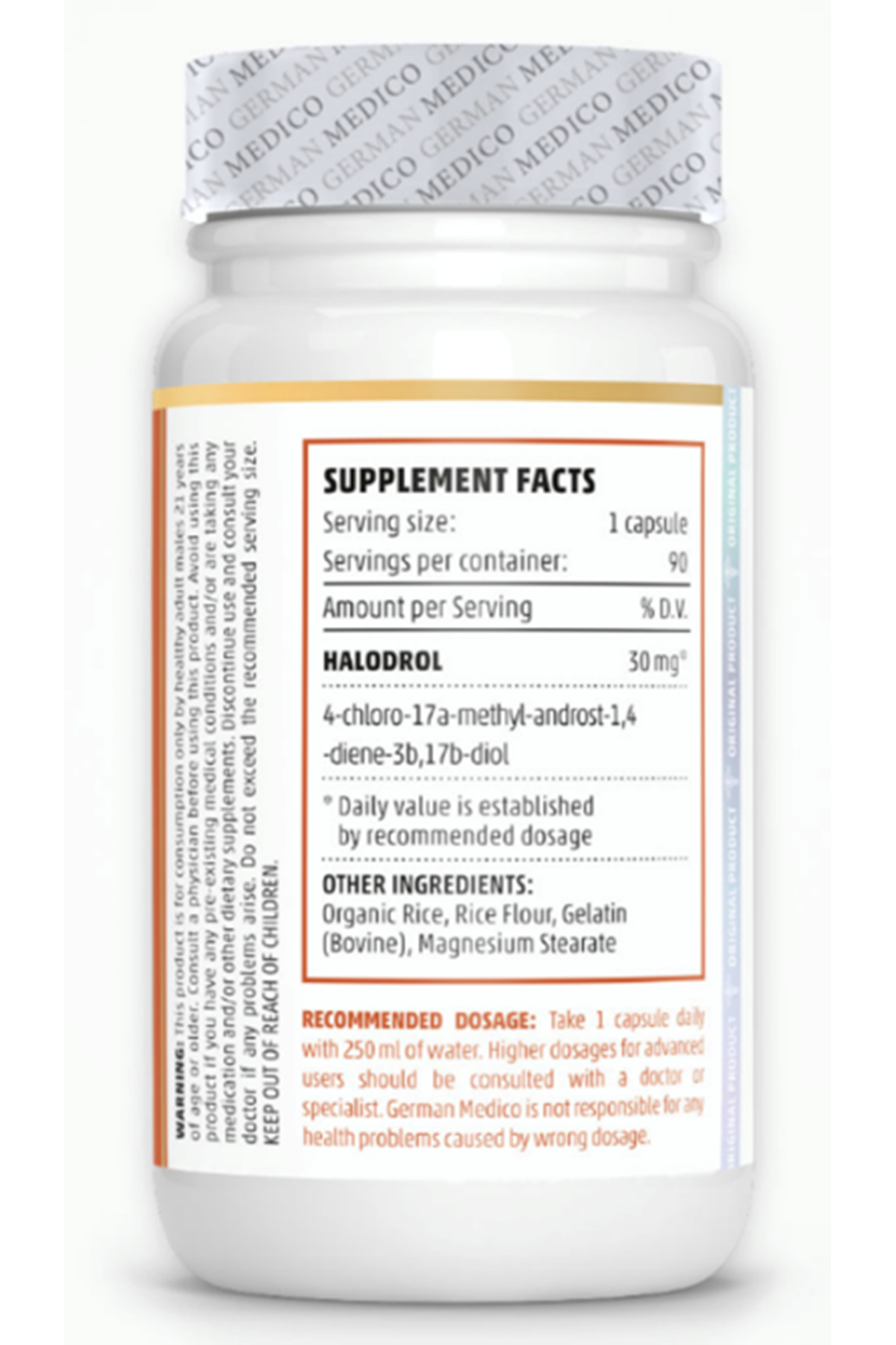 German Medico Halodrol 30mg 90 Capsul.48.