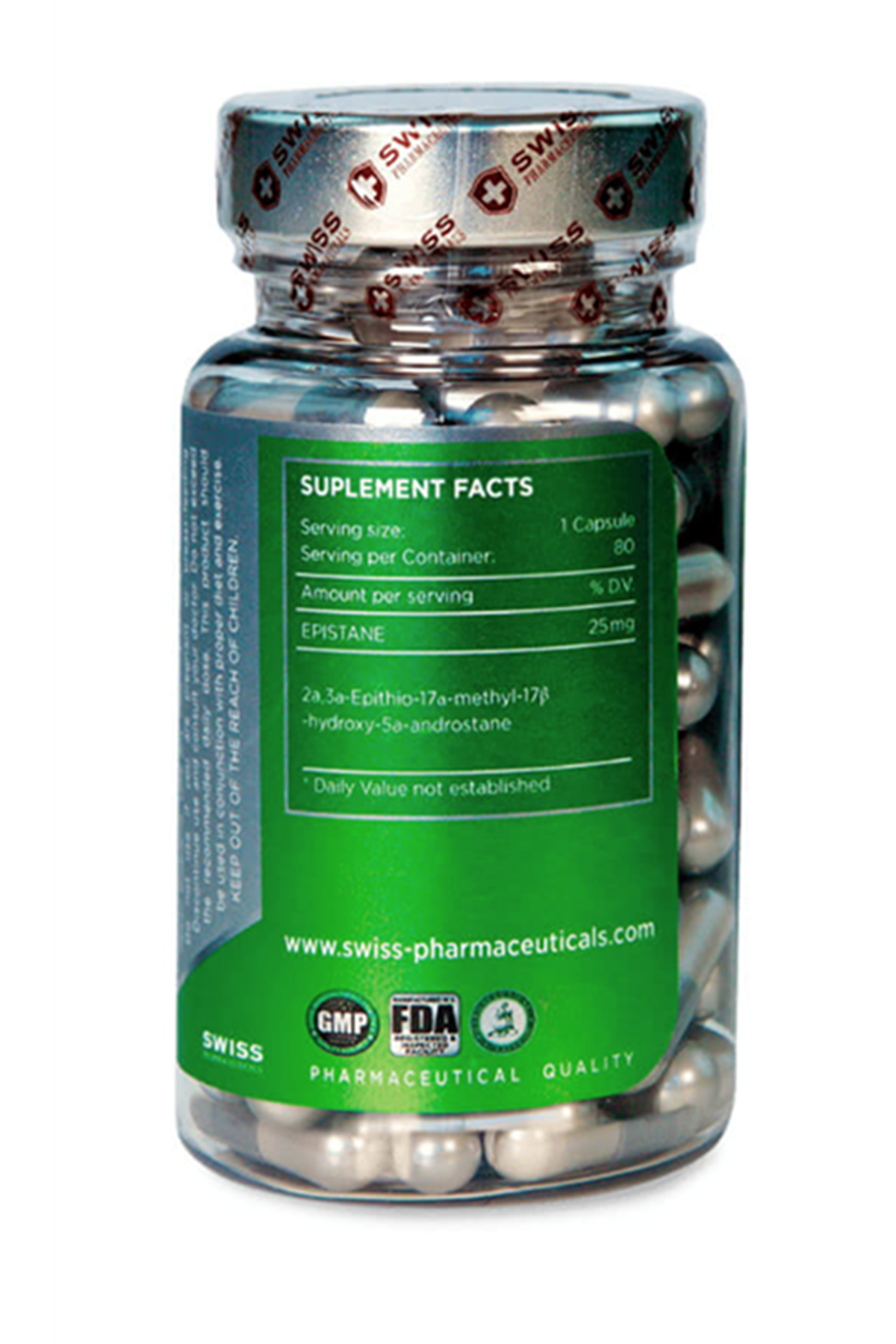 Swiss Pharmaceuticals  EPISTANE 25mg 80 Capsul.52.