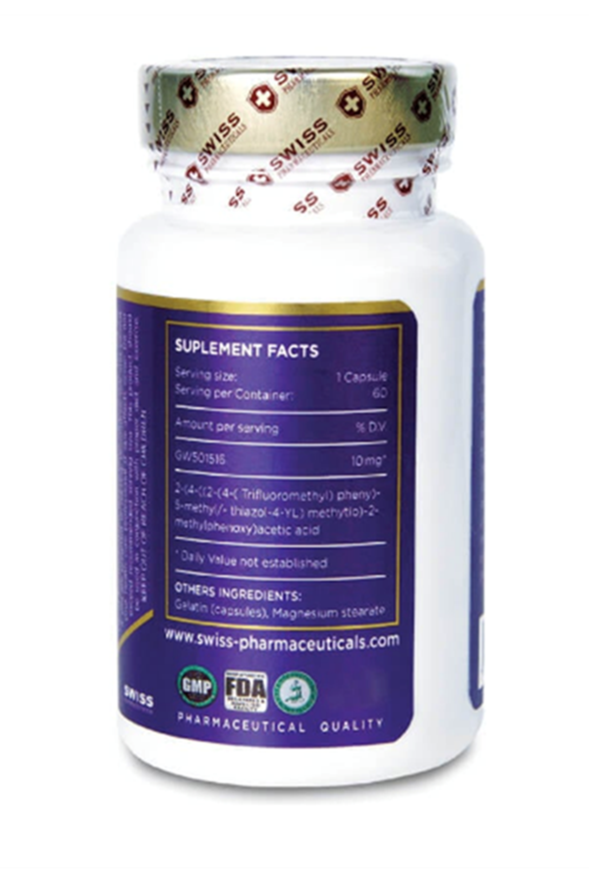 Swiss Pharmaceuticals  GW 501516 ENDUROBOL 10mg 60 Capsul.55.