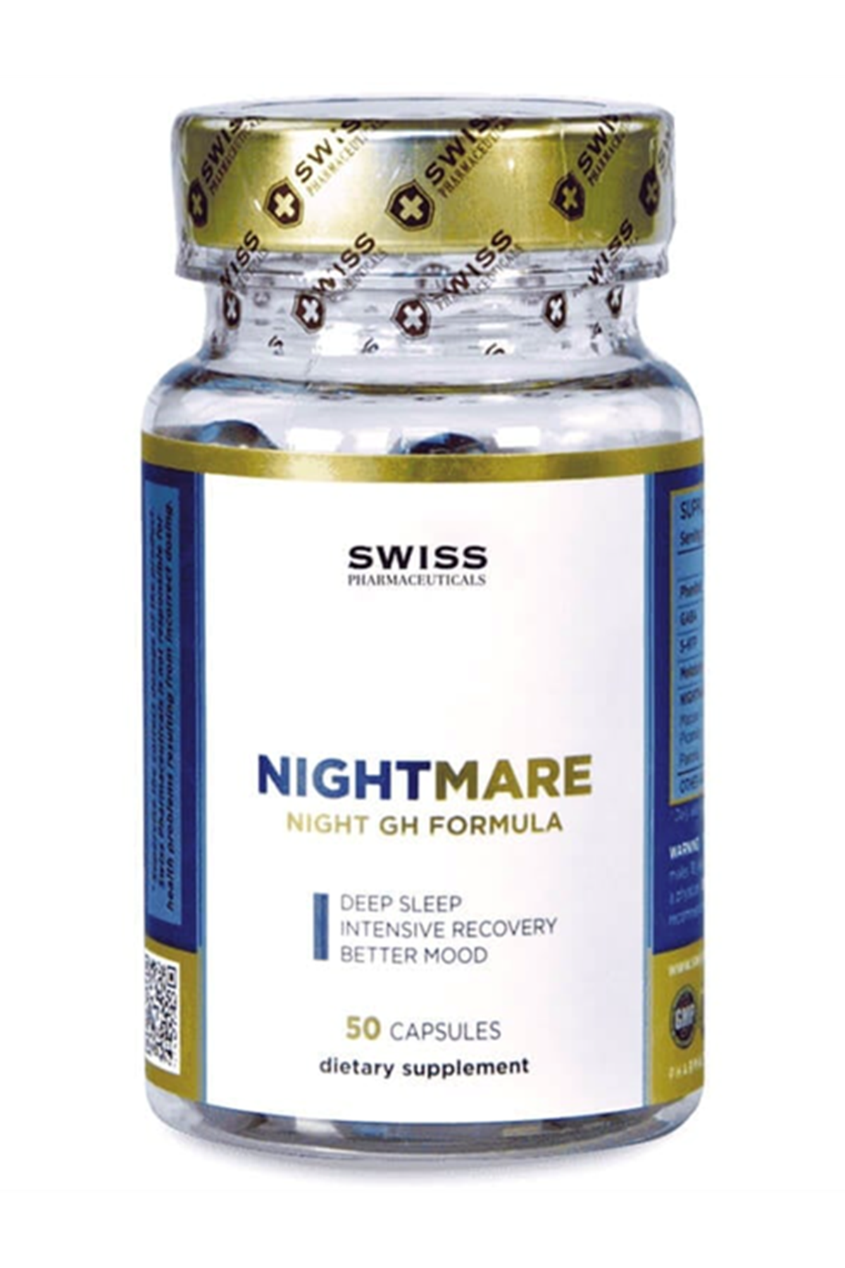 Swiss Supplement NIGHTMARE  Phenibut, Gaba, 5-HTP, Melat/onin, .50 Capsul..46.