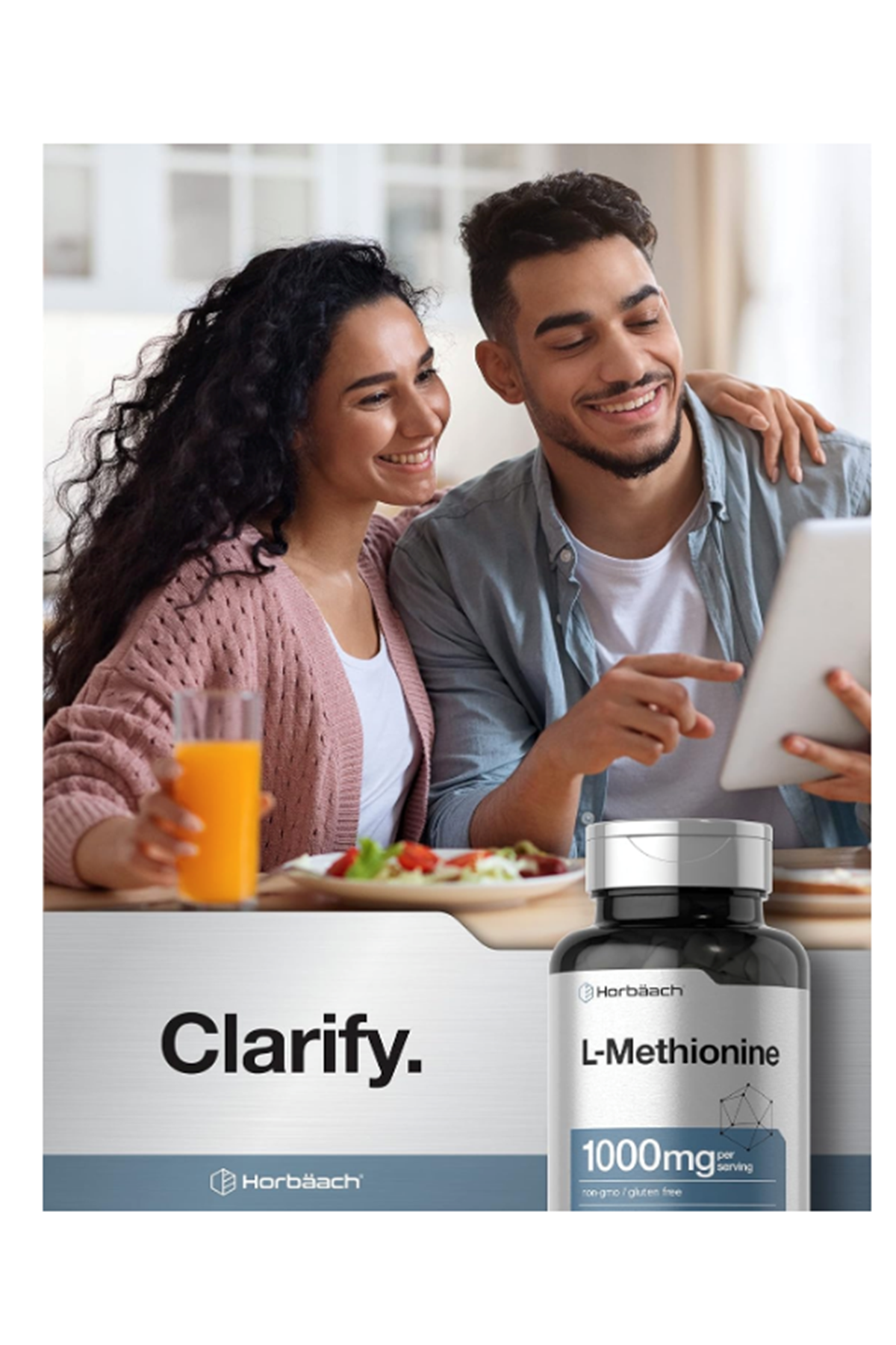 Horbäach  L-Methionine 1000mg  100 Capsul.Quick Release Capsules Usa Menşei.37.