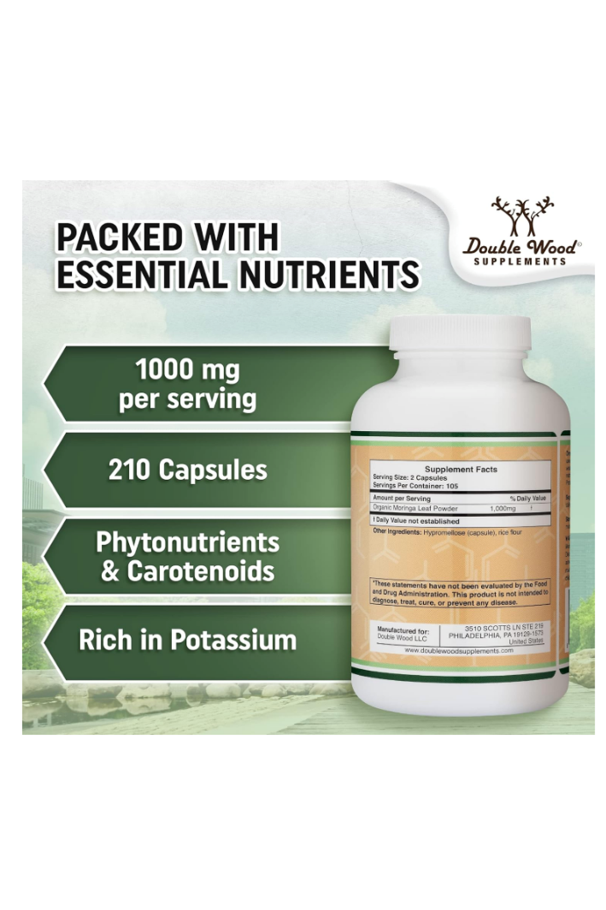 Double Wood Moringa 1000mg 210 Capsul.(Ösg Özel Sporcu Gıdaları).39.
