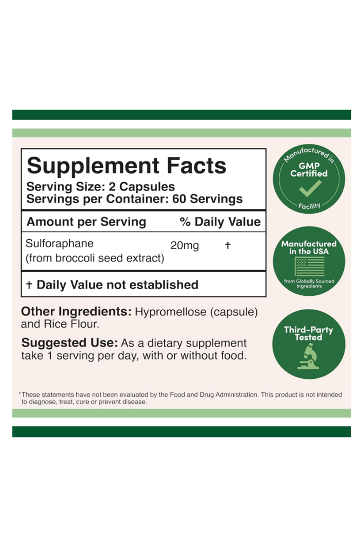 Double Wood Sulforaphane Broccoli Extract 120 Capsul..Abd Menşei.39.