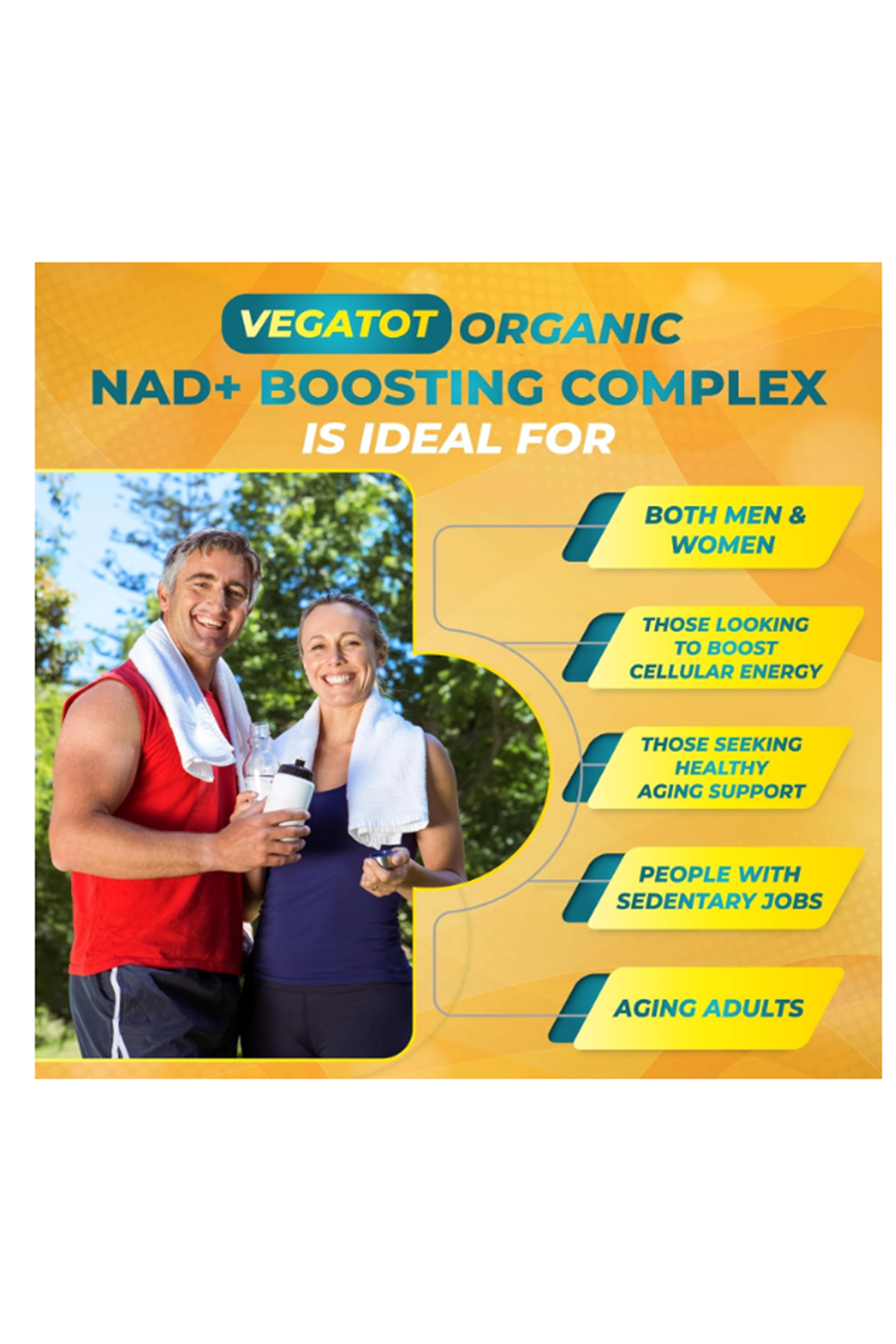 VEGATOT Organic NAD+ Boosting Complex 150 Capsul with Resveratrol, Turmeric, Quercetin, Rosemary Bilberry Sage Green Tea.Usa Menşei.44.