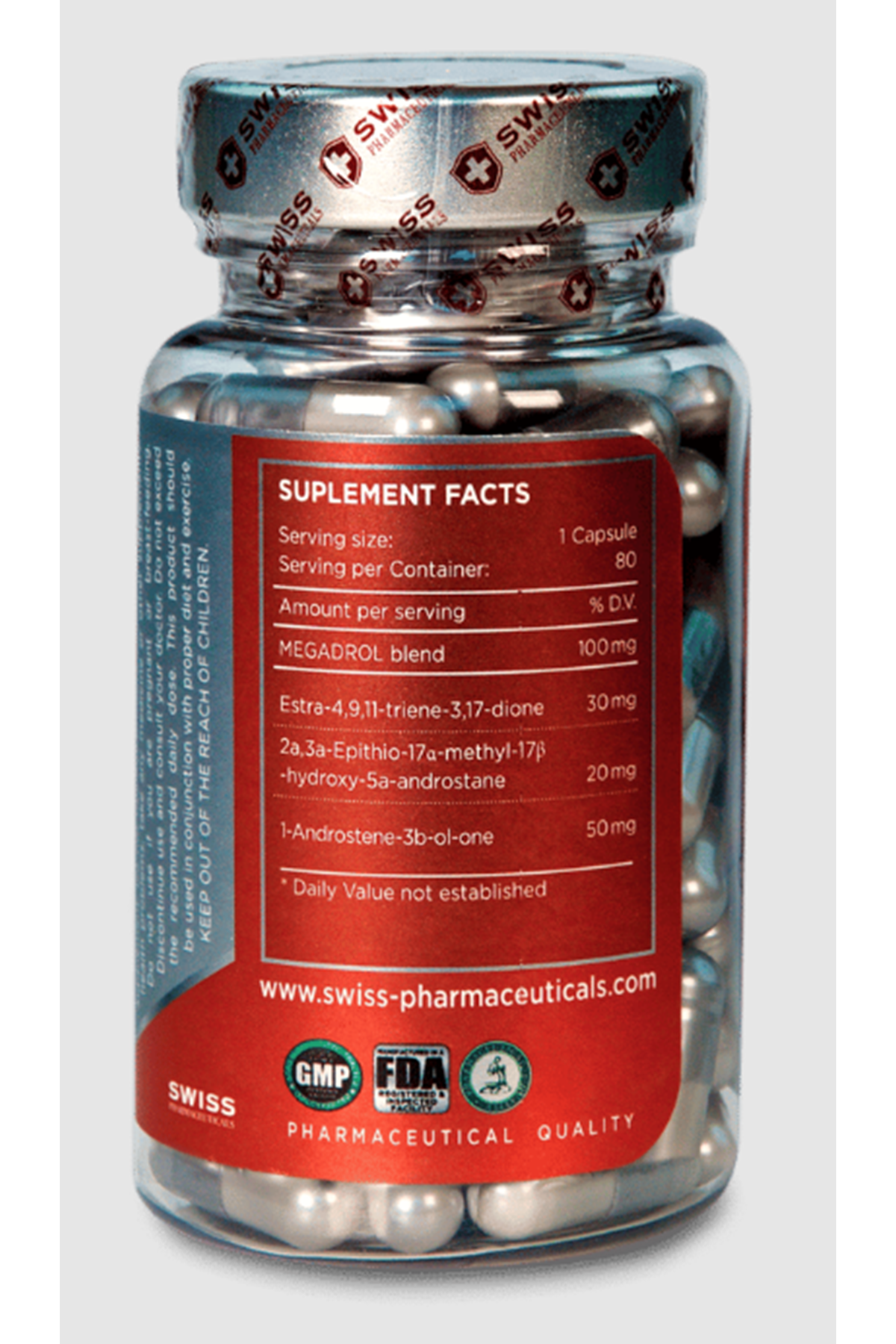 Swiss Pharmaceuticals  MEGADROL 100mg 80 Capsul..59.