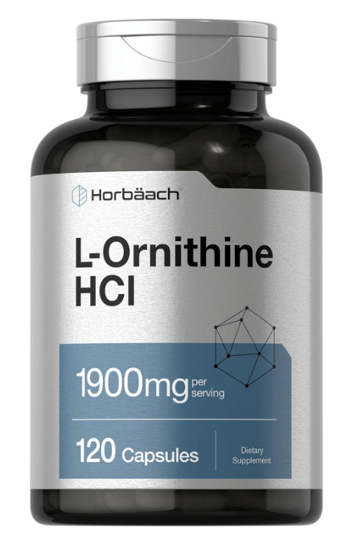 Horbäach L Ornithine HCl  1900mg  120 Quick Release Capsul.Made ın Usa.42.