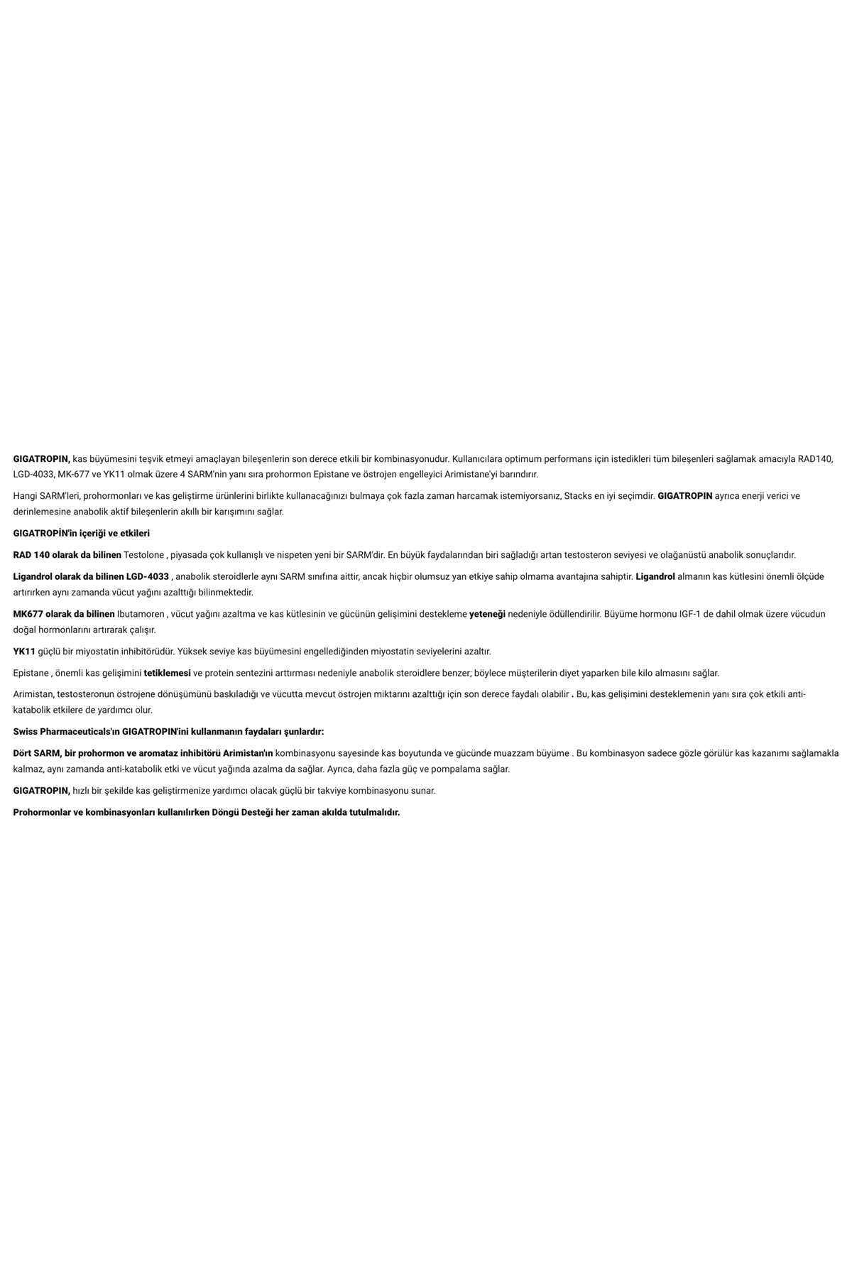 Swiss Pharmaceuticals GIGATROPIN 6 Farklı Ester  50 Capsul.92.