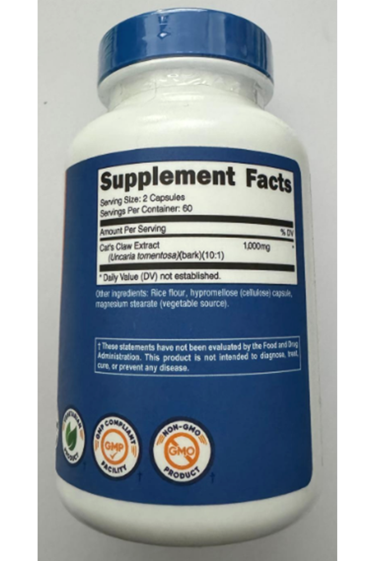 Nutricost Cat's Claw 1000mg, 120 Capsul..Abd Menşei.35.