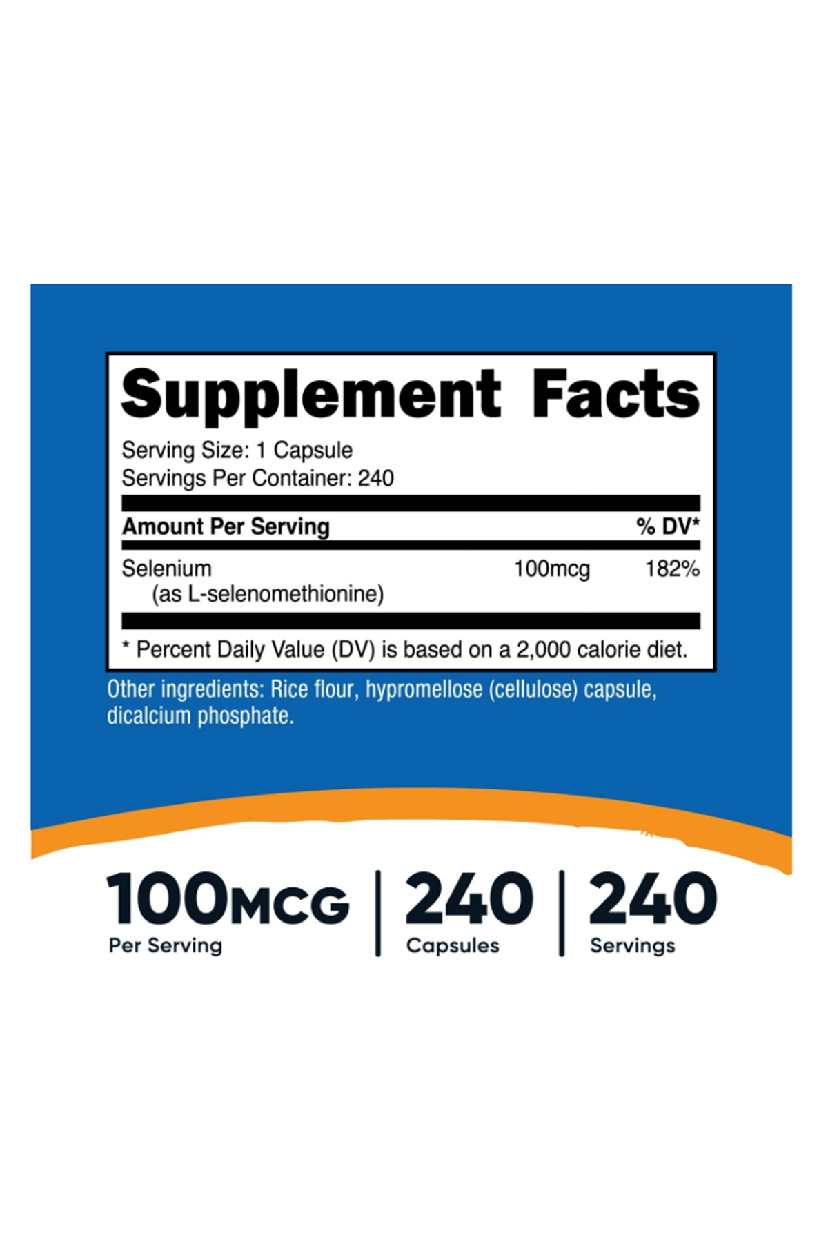 Nutricost Selenium  100mcg, 240 Capsul..Abd Menşei.35.