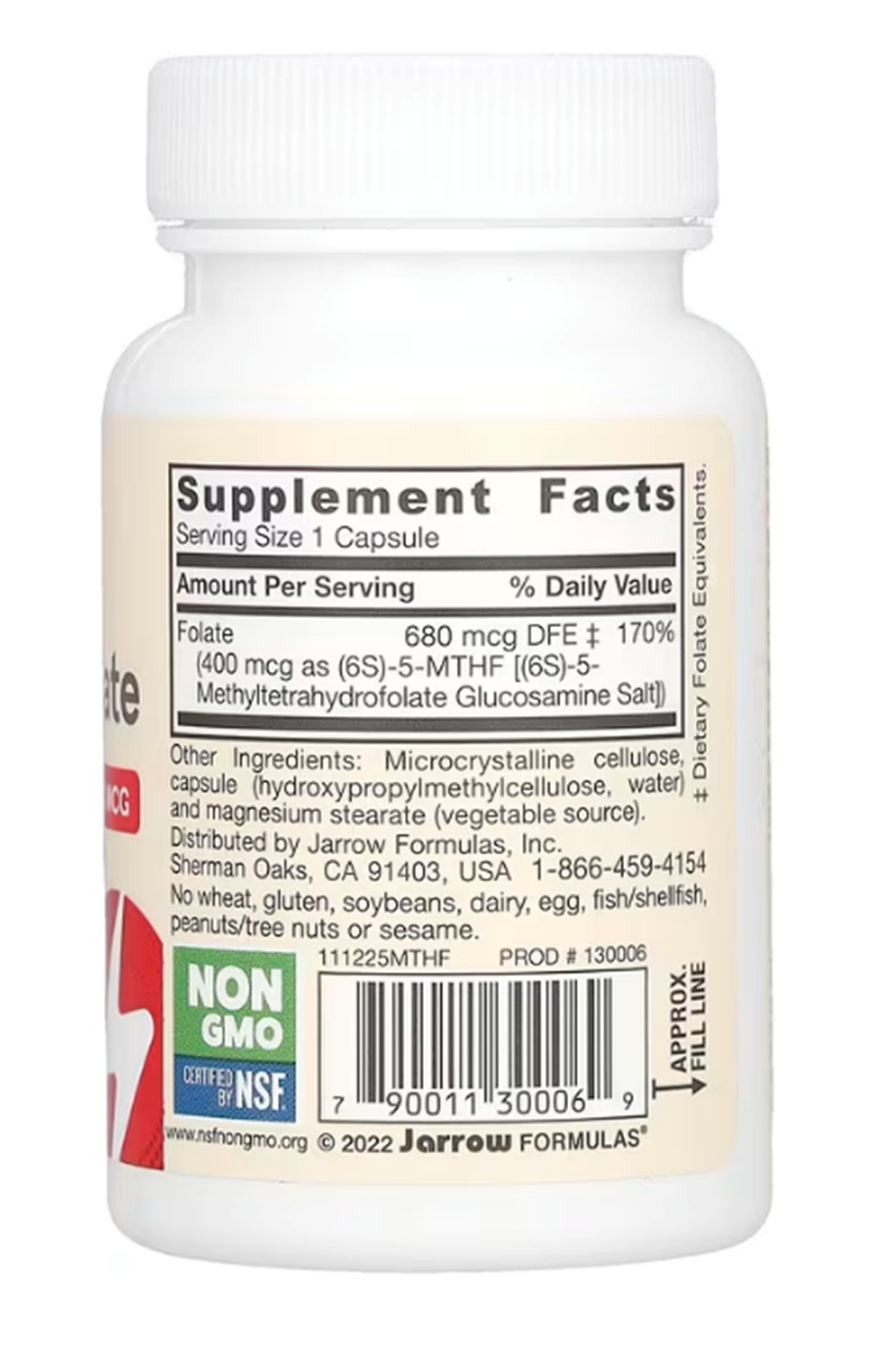 Jarrow Formulas, Vegan Methyl Folate, Extra Strength, 400 mcg, 60 Veggie Capsul.37.