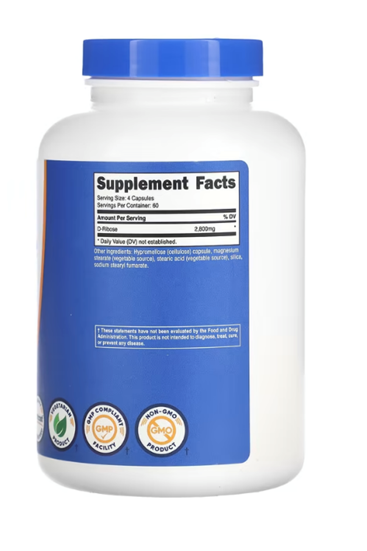 Nutricost, D-Ribose, 2,800 mg, 240 Capsul.41.