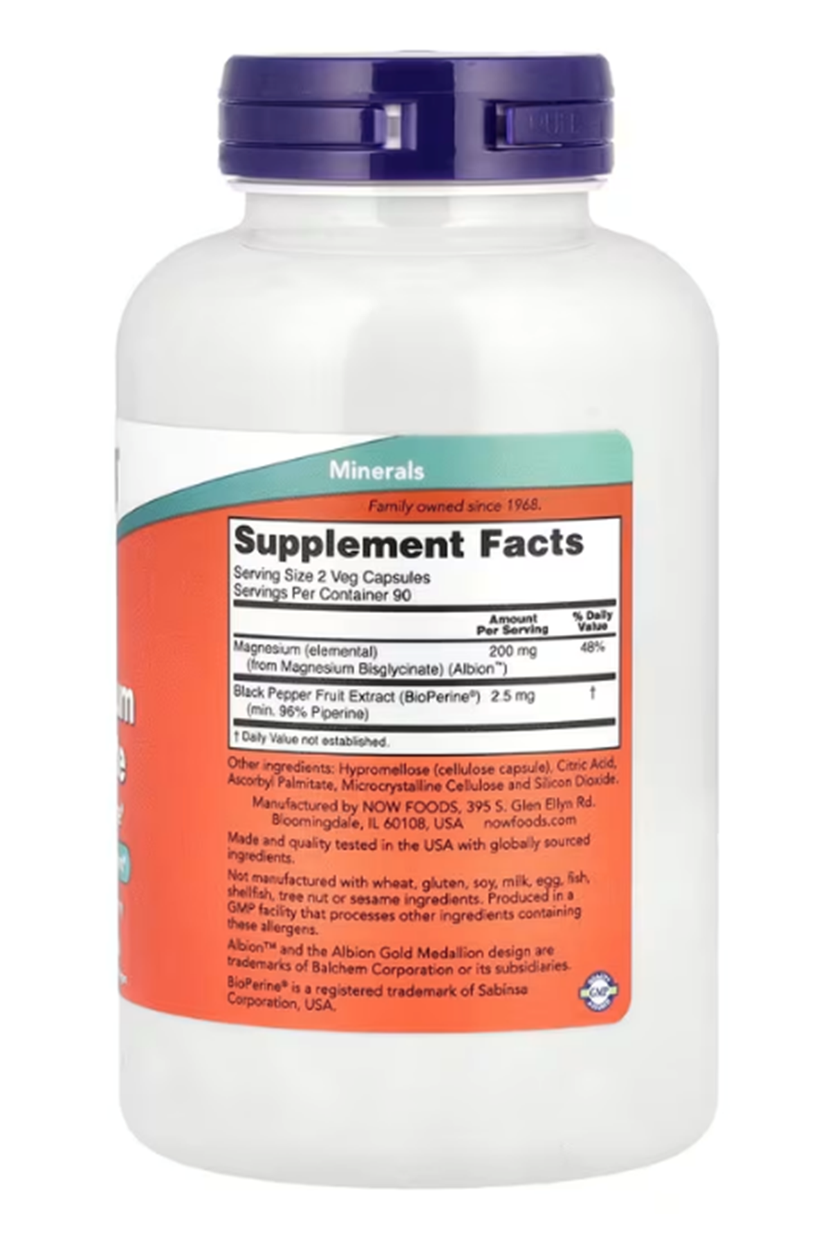 NOW  Magnesium Glycinate With BioPerine® 180 VegCapsul.Özel Sporcu Gıdaların'dan!!.46.
