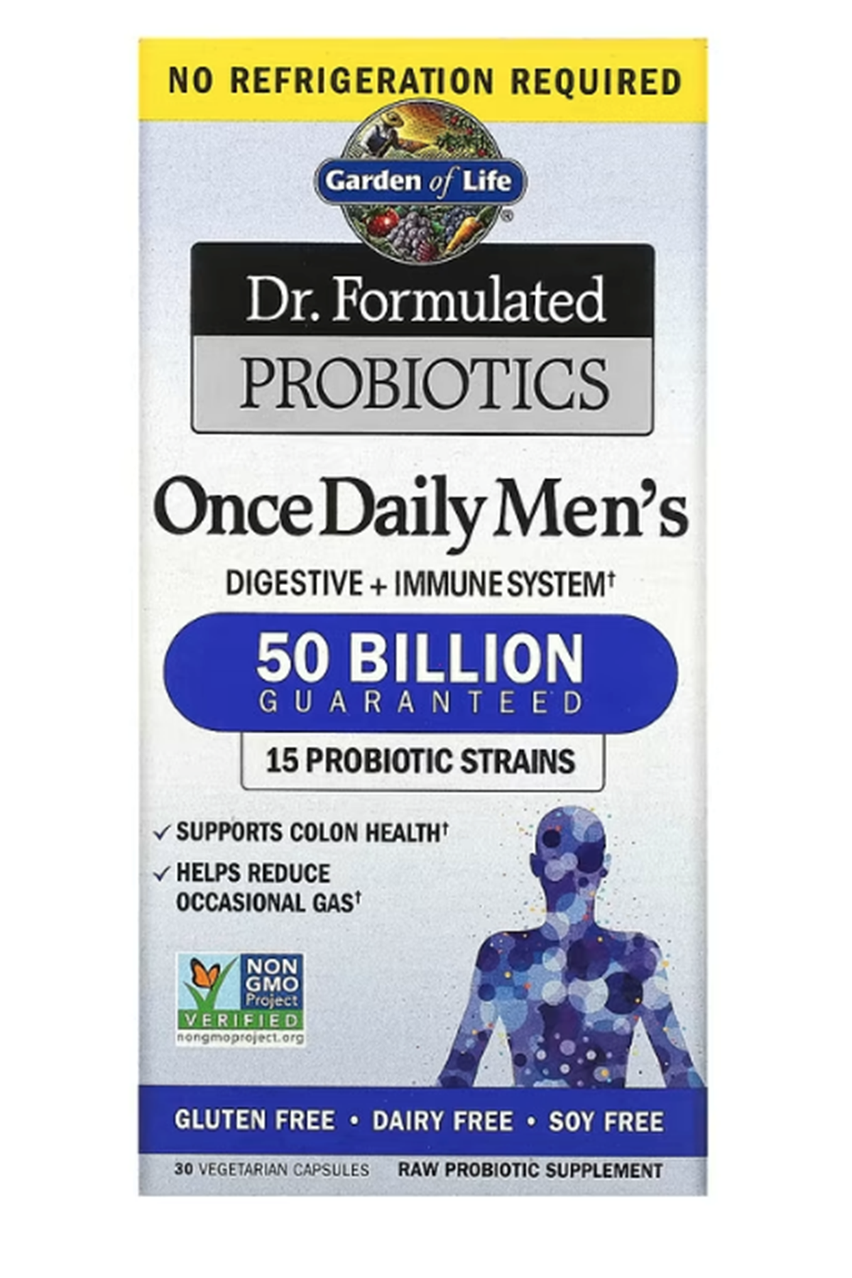 Garden of Life  Probiotics, Once Daily Men's 50 Billion 30 Vegetarian Capsul.Made ın Usa.59.