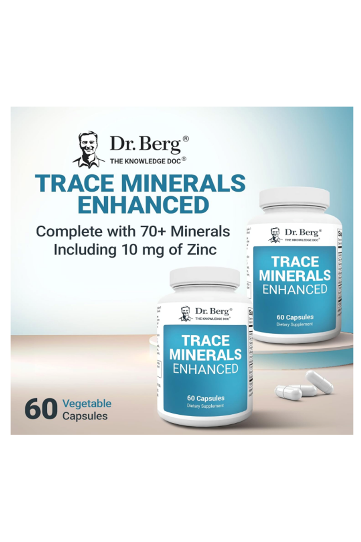 Dr. Berg  Trace Minerals Enhanced Complete with 70+ Minerals - 60 Capsul.64.