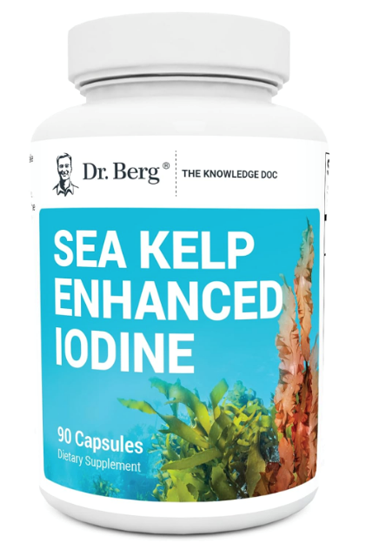 Dr. Berg  Sea Kelp - 200mcg  Premium Iodine - Blend Includes Klamath Blue-Green Algae - 90 Capsules.57