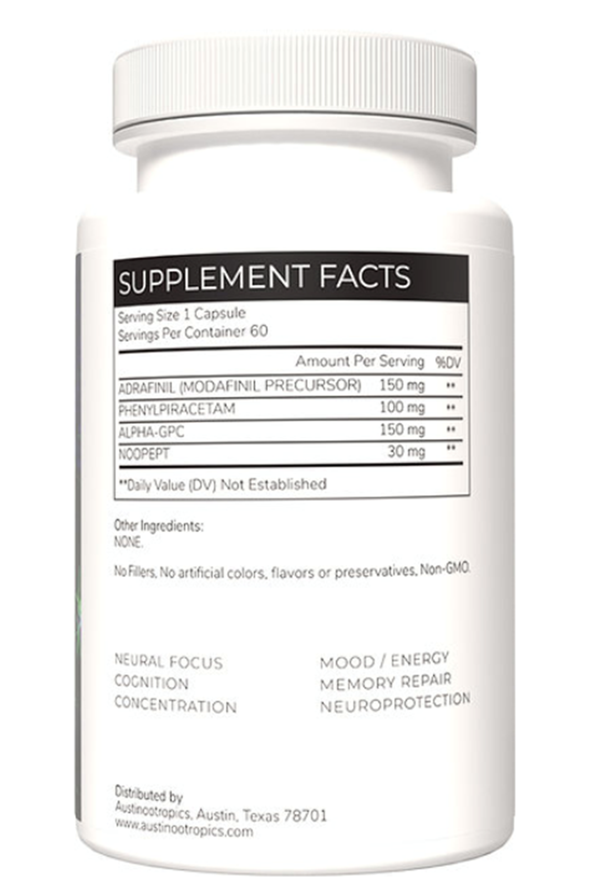 Austinootropics  Tru Focus Limitless 60 Veg Capsul.Made ın Usa.67.