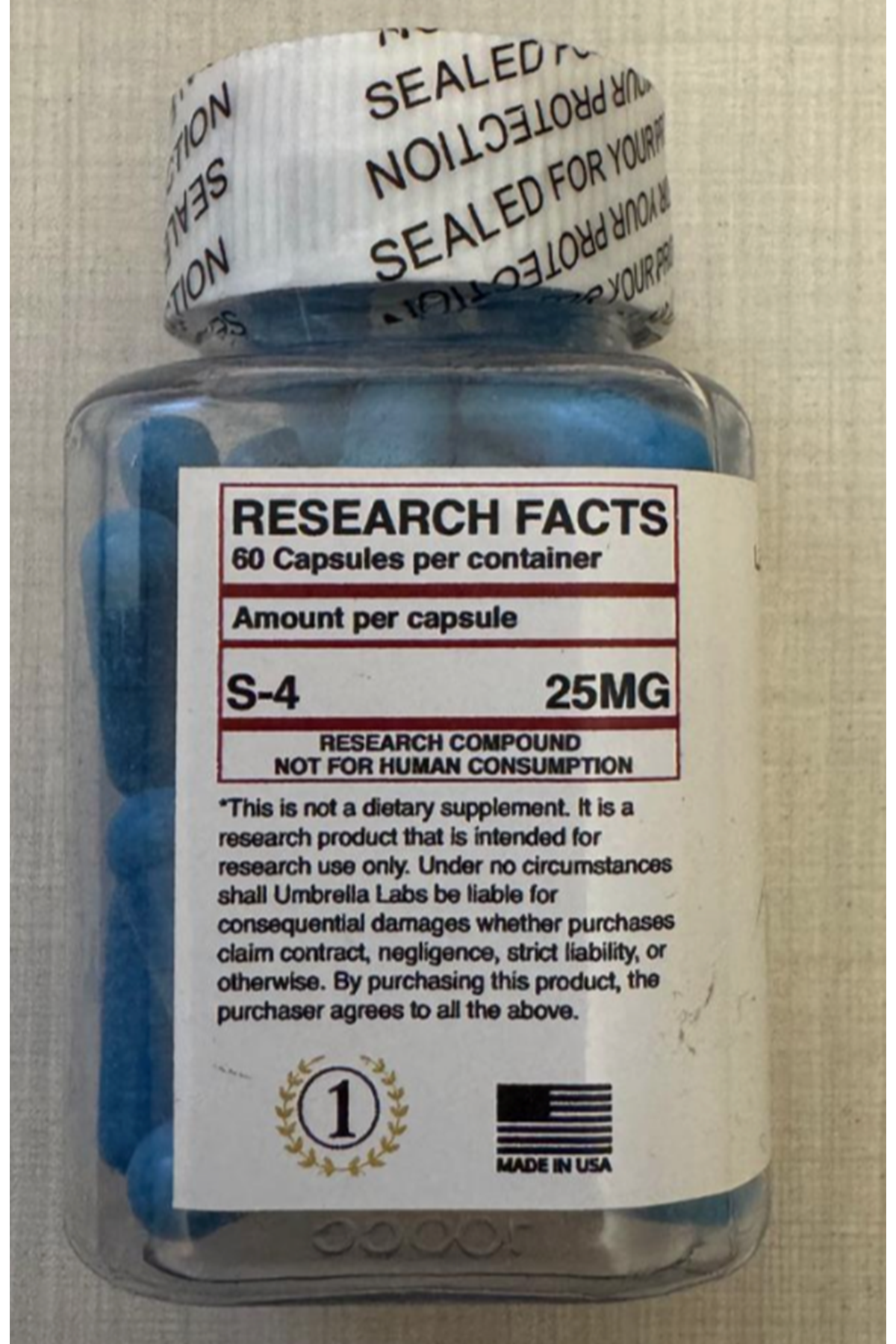 UMBRELLA LABS  S-4  60 Capsul (EXP DATE: 02.08.2026) USA Menşei.