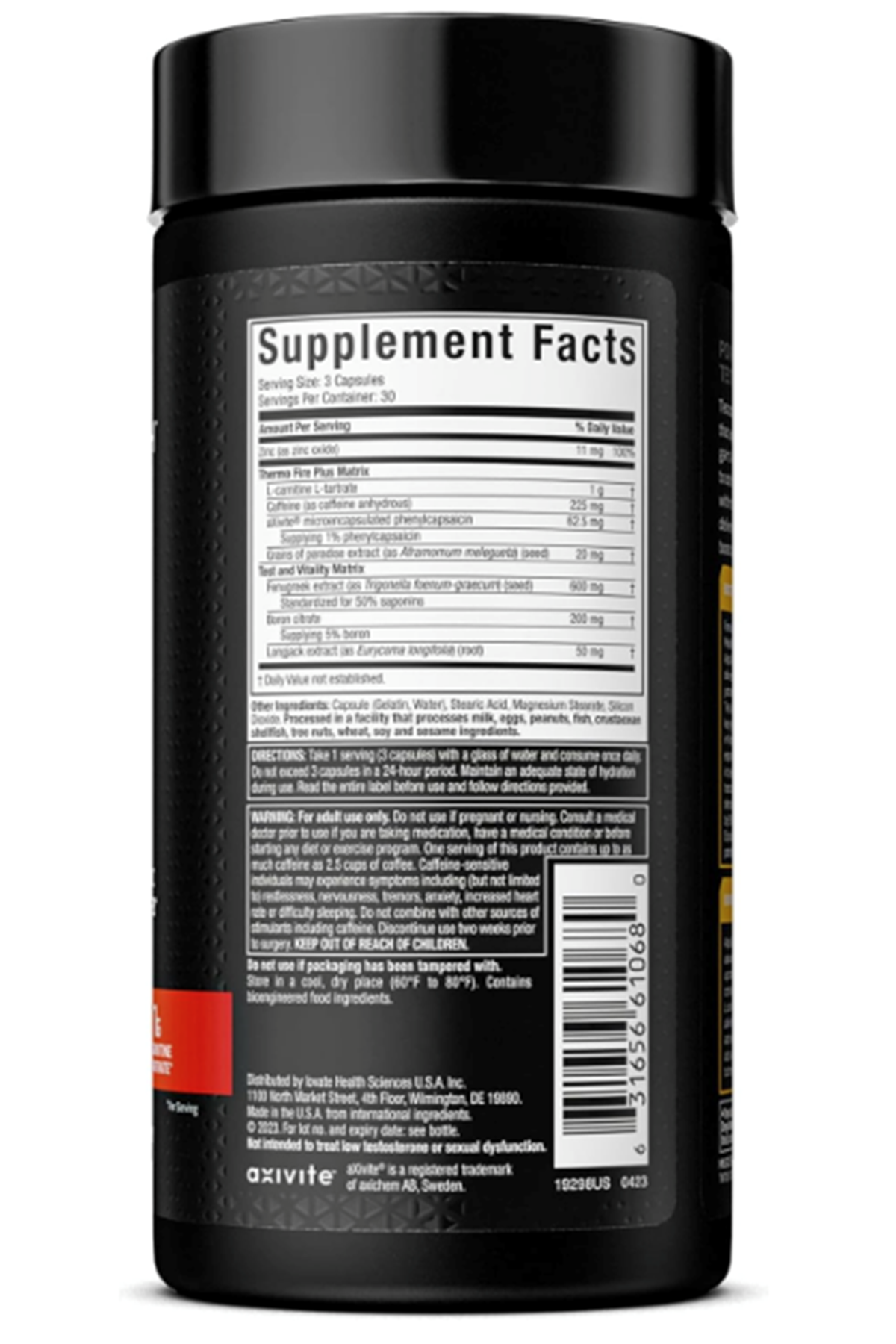 MuscleTech AlphaTest Thermo Test Booster- T-Boost Mens - Muscle Growth, Stamina  Energy  90 Capsul.Made ın Usa.57.