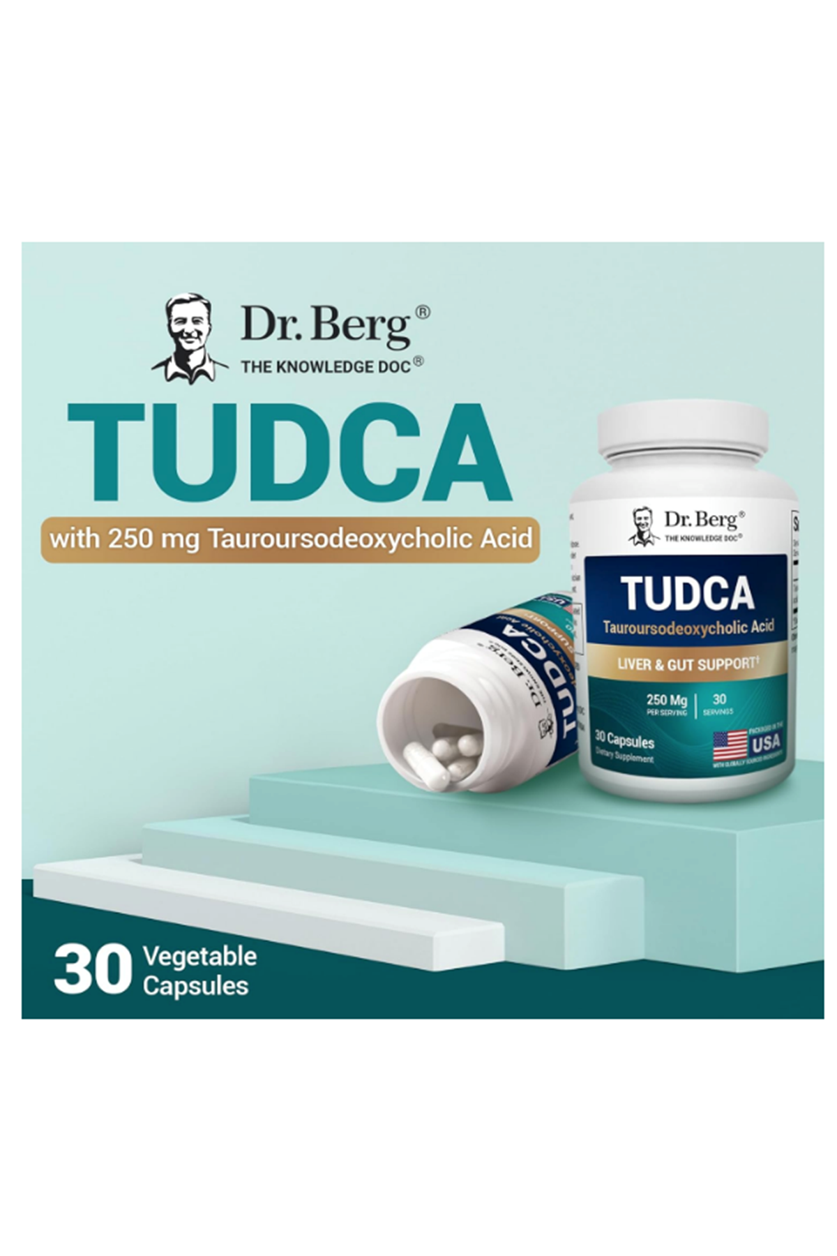Dr. Berg TUDCA  for Liver Health, Bile Flow, Gallbladder Support, and Digestive Healthh* - 30 Capsul.51.