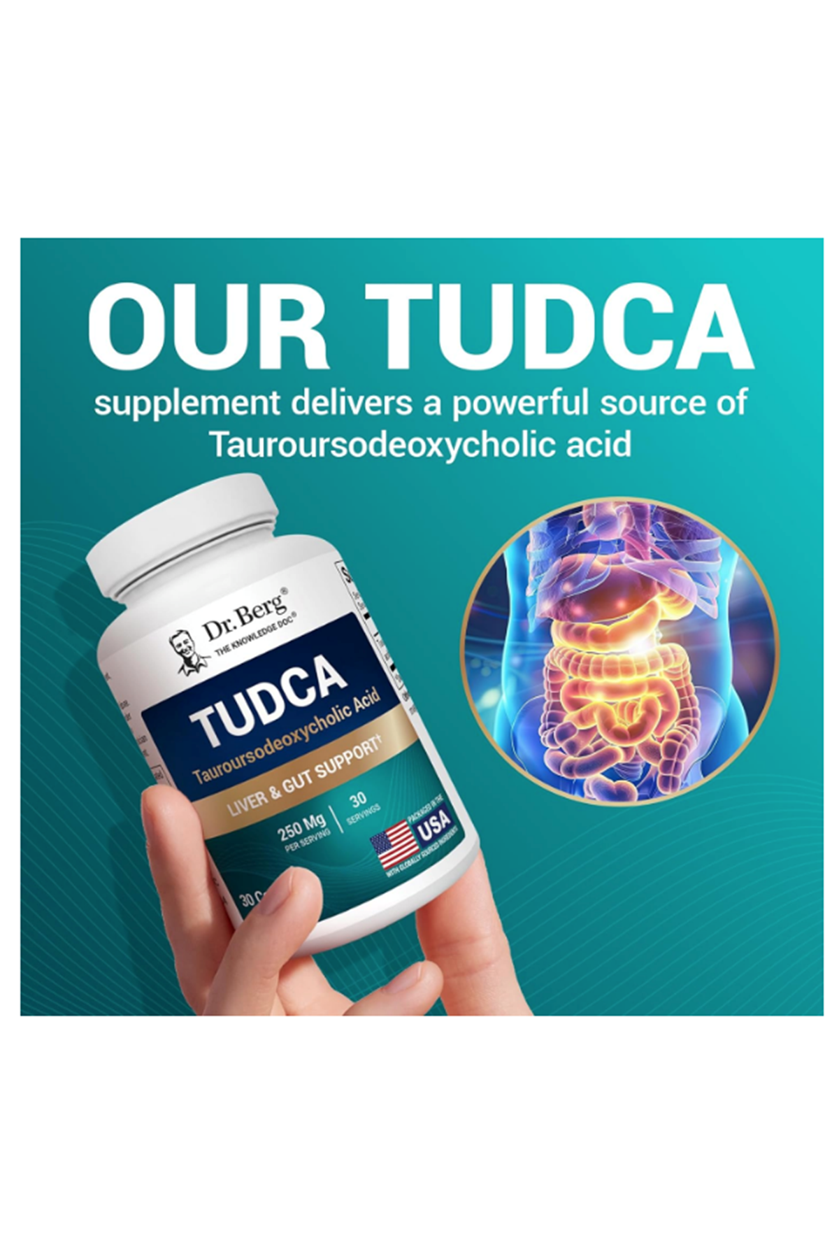 Dr. Berg TUDCA  for Liver Health, Bile Flow, Gallbladder Support, and Digestive Healthh* - 30 Capsul.51.