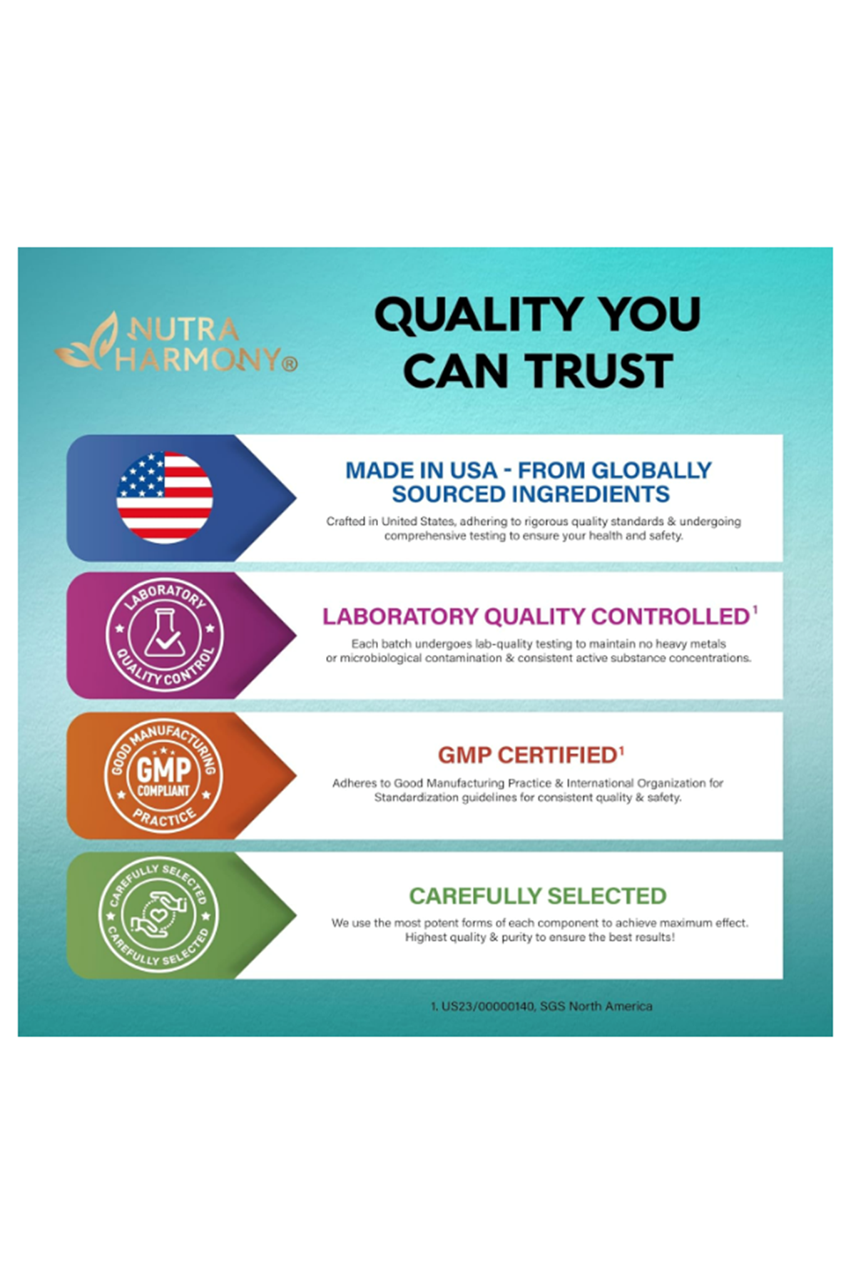 NUTRAHARMONY  GA.BA L-Theanine 900mg 120 Capsul - Made in USA - Magnesium  Vitamin B6 - Calm,Sleep,Relaxation  Mood Support - Gam.ma AminoButyric Acid, L-Theanine, Vegan.50..