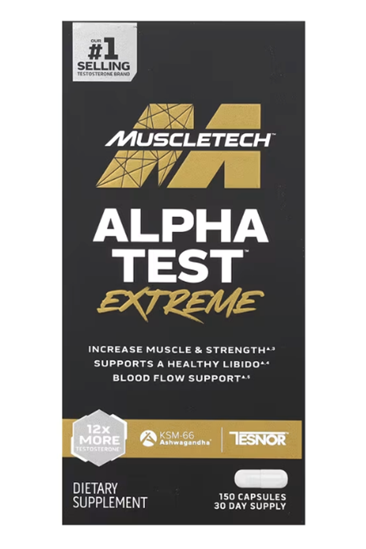 MuscleTech, AlphaTes  Extreme, 150 Capsules.Abd Menşei.Avrupa Değildir.69.