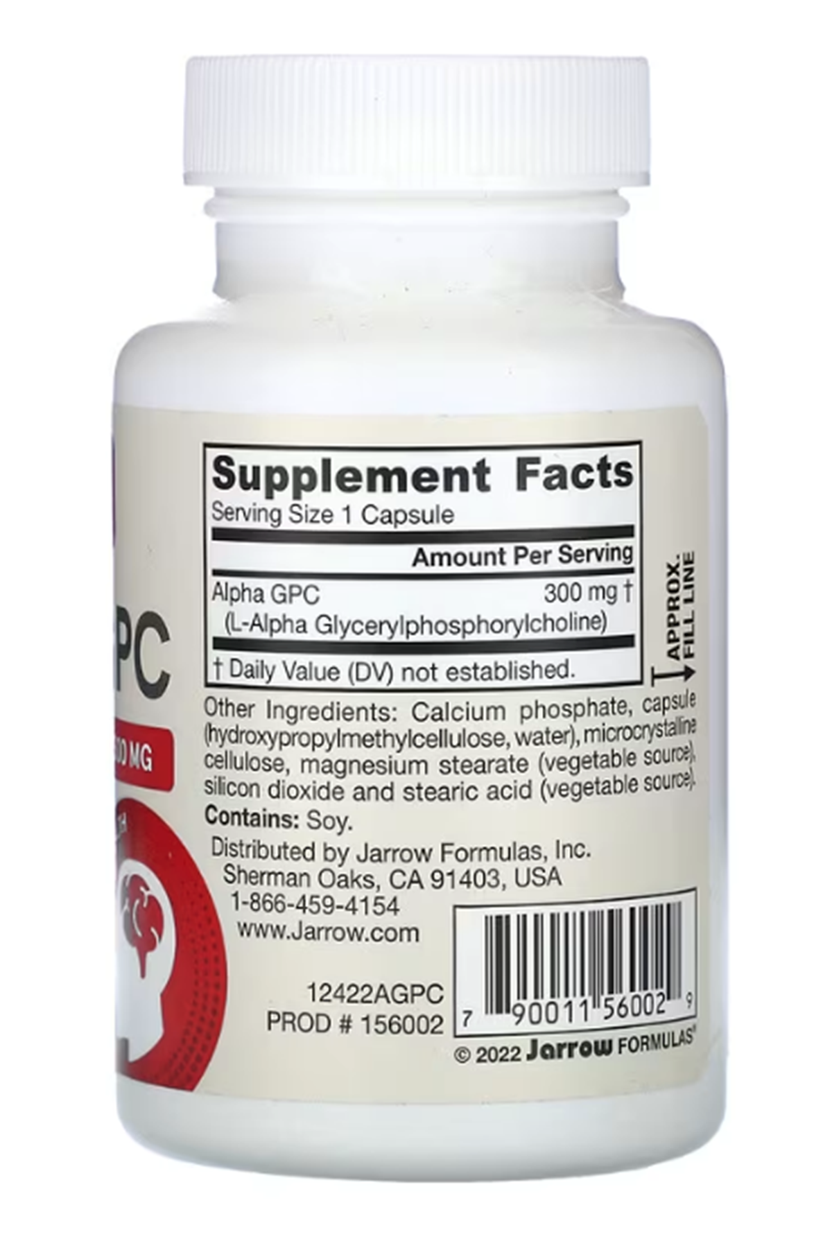 Jarrow Formulas  Alpha GPC  300mg  60 Veggie Capsul.Abd Menşi.64.