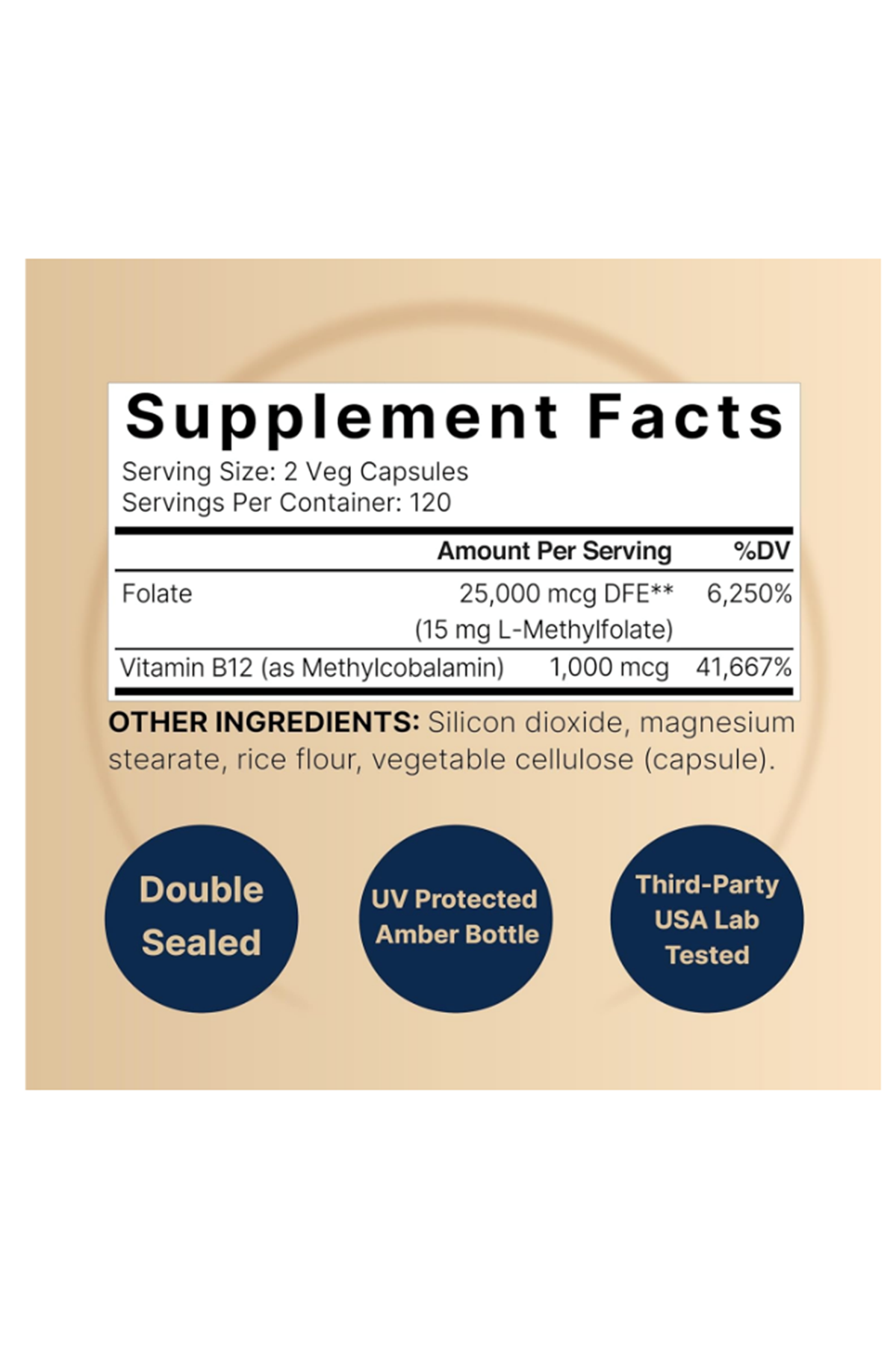 NatureBell L Methylfolate 15mg, 240 Veggie Capsules.Abd Menşei.50.