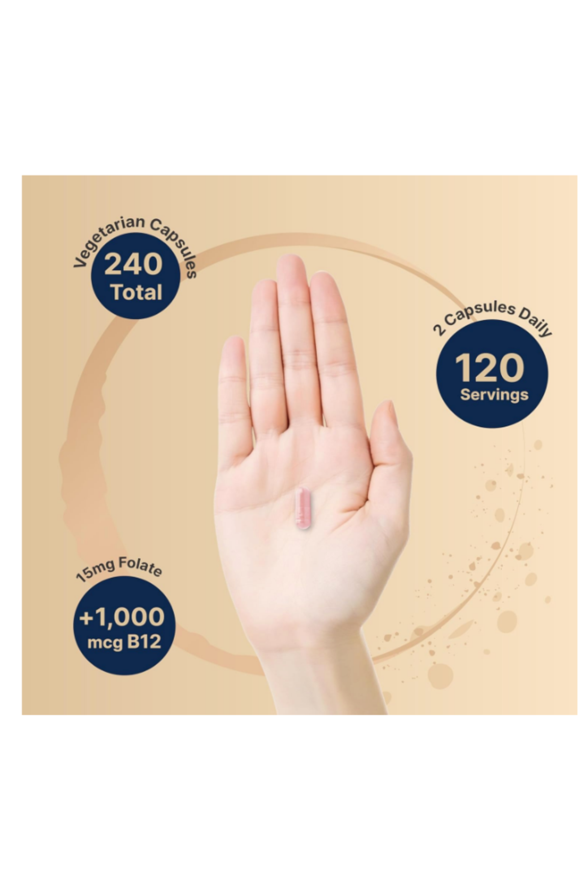 NatureBell L Methylfolate 15mg, 240 Veggie Capsules.Abd Menşei.51.