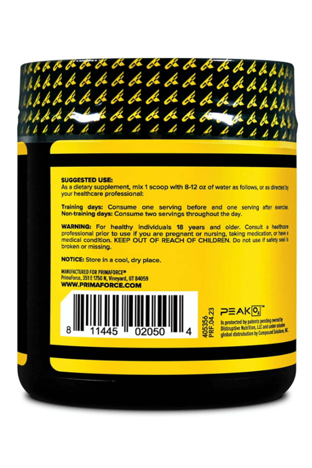 PrimaForce Peak O2 Workout, 120 grams - Proprietary Blend, Non-GMO, Vegan and Gluten Free.Abd Menşei.38.