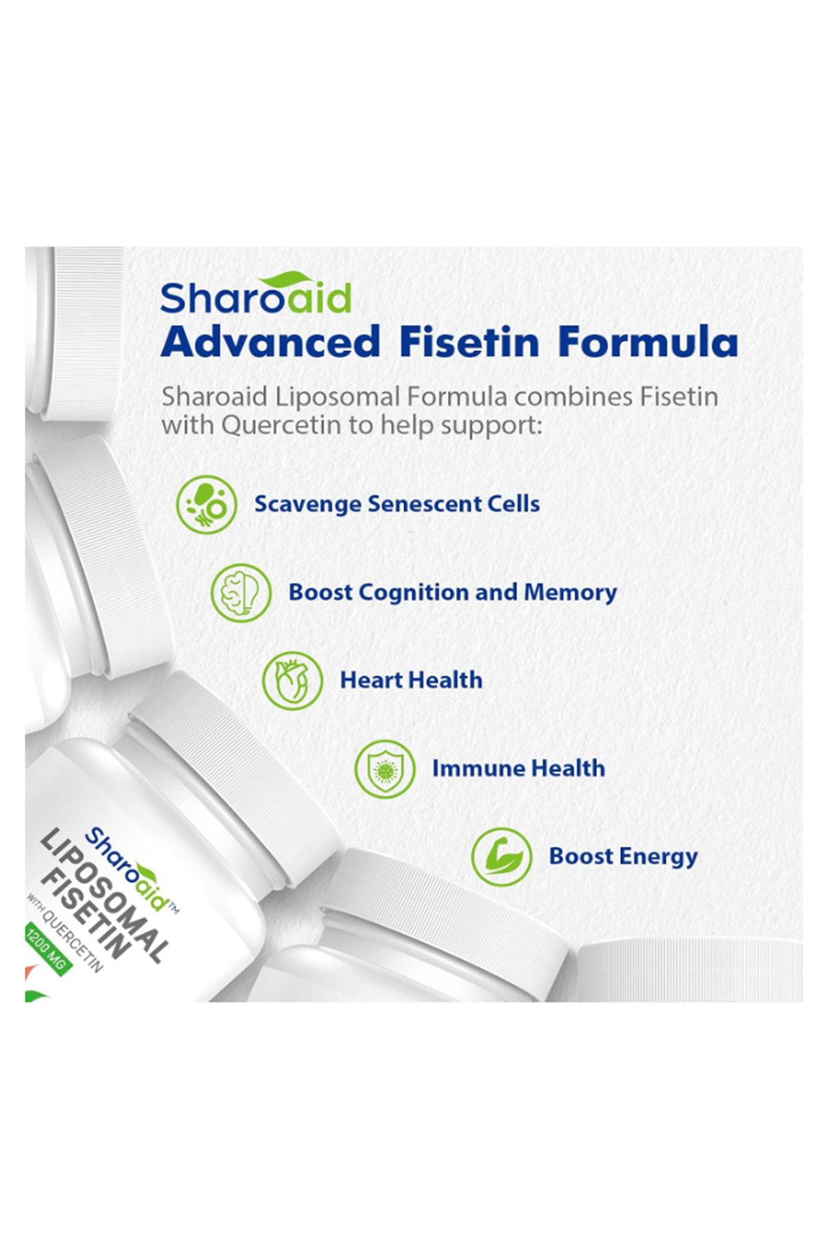 Sharoaid (Ösg Özel Sporcu Gıdaları) Liposomal Fisetin With Quercetin 1200mg 60 Softgels.Orj Usa.46.