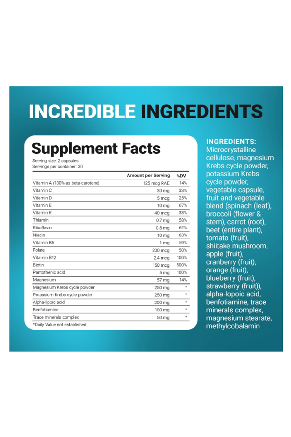 Dr. Berg  Whole Food Multivitamin Minerals-60 Capsul Men Women -Premium Whole Food Fruits Vegetable Folate, Alpha-lipoic Acid.61.