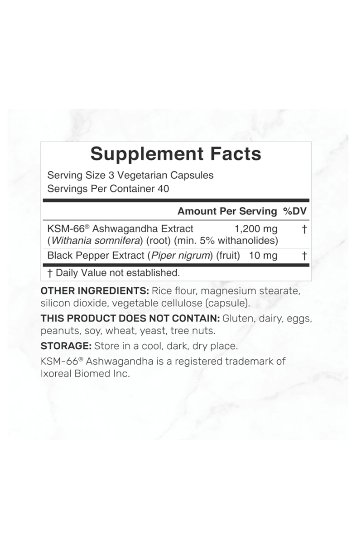 DEAL SUPPLEMENT  KSM-66  1200mg with Black Pepper, 120 Veggie Capsules.Abd Menşei.50.