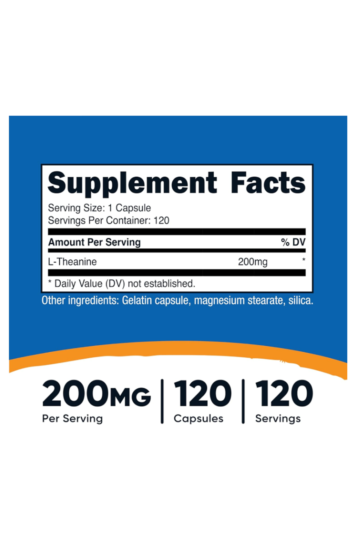 Nutricost L-Theanine 1 Serving 200mg, 120 Capsules.Abd Menşei.36.