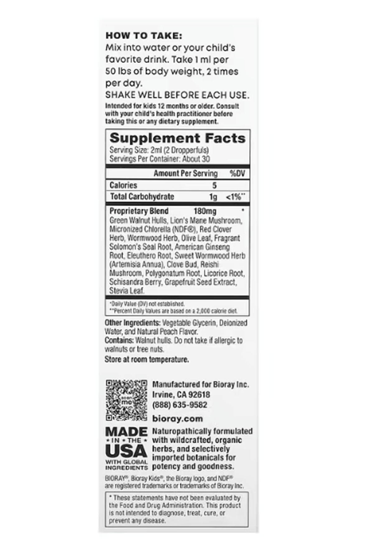 Bioray Kids NDF Happy Peach 2 floz (60 ml).Orj Abd Menşei.(özelsporcugıdalarından)59.