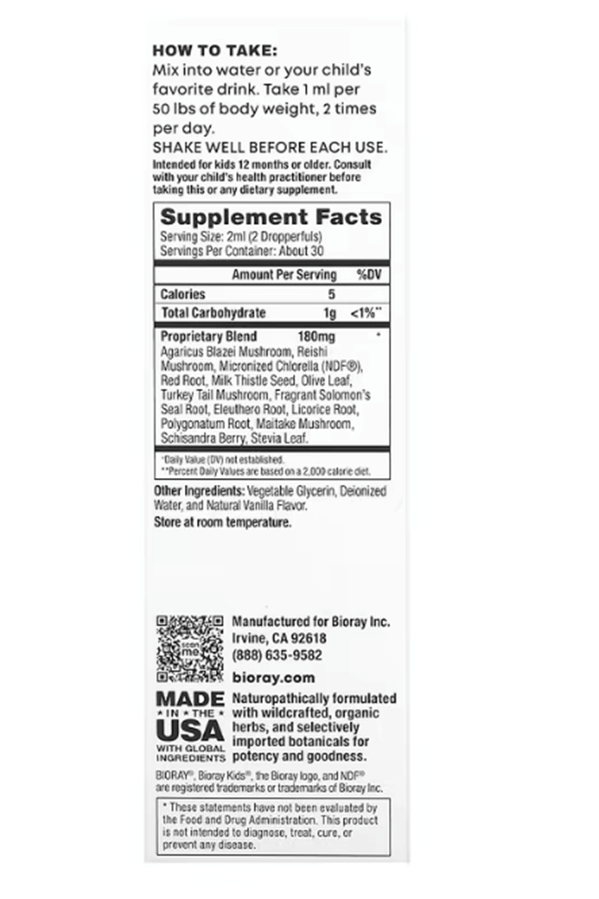 Bioray  Kids  NDF  Calm  2 fl oz (60 ml).(Ozelsporcugıdaların'dan!! ).ORJ Abd Menşei.