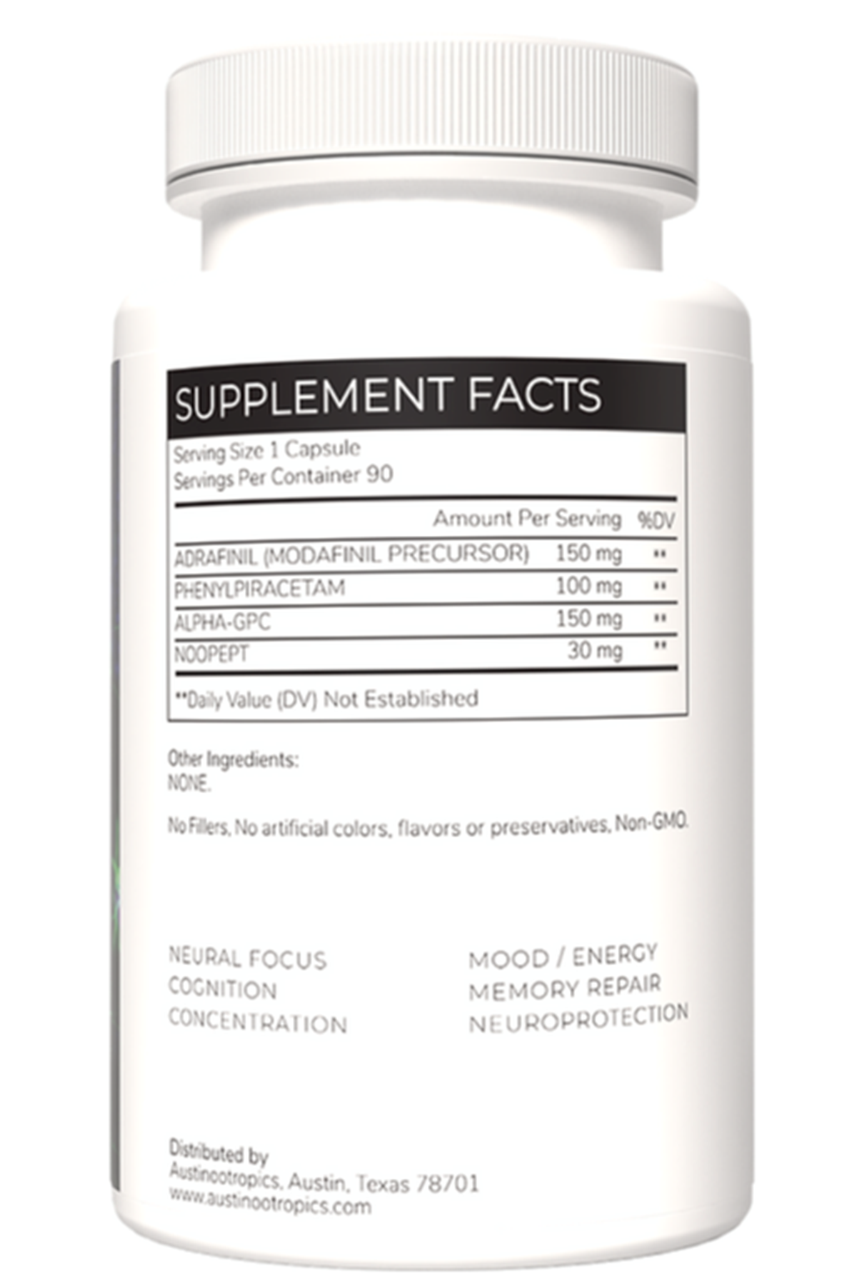 Austinootropics Tru Focus Limitless 90 Veg Capsul.Made In Usa.85.