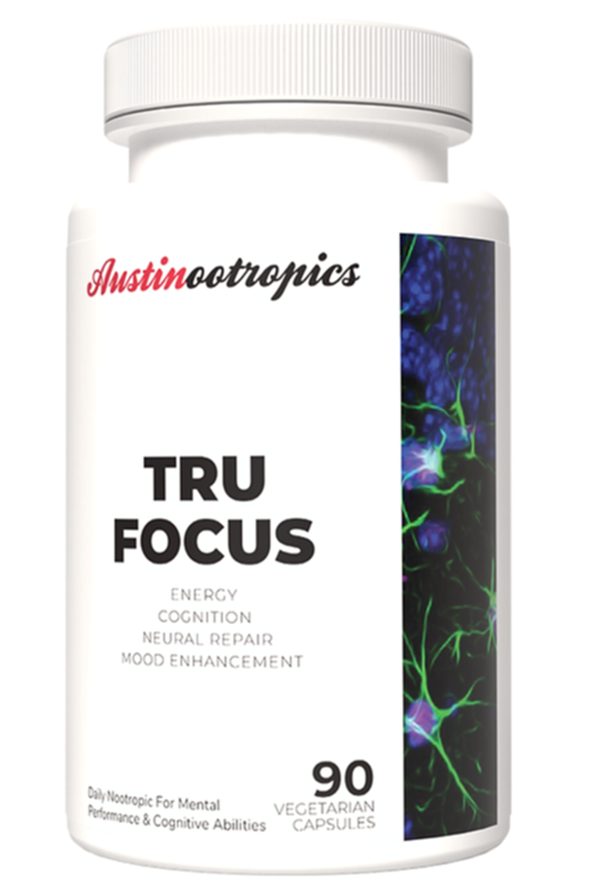 Austinootropics Tru Focus Limitless 90 Veg Capsul.Made In Usa.85.